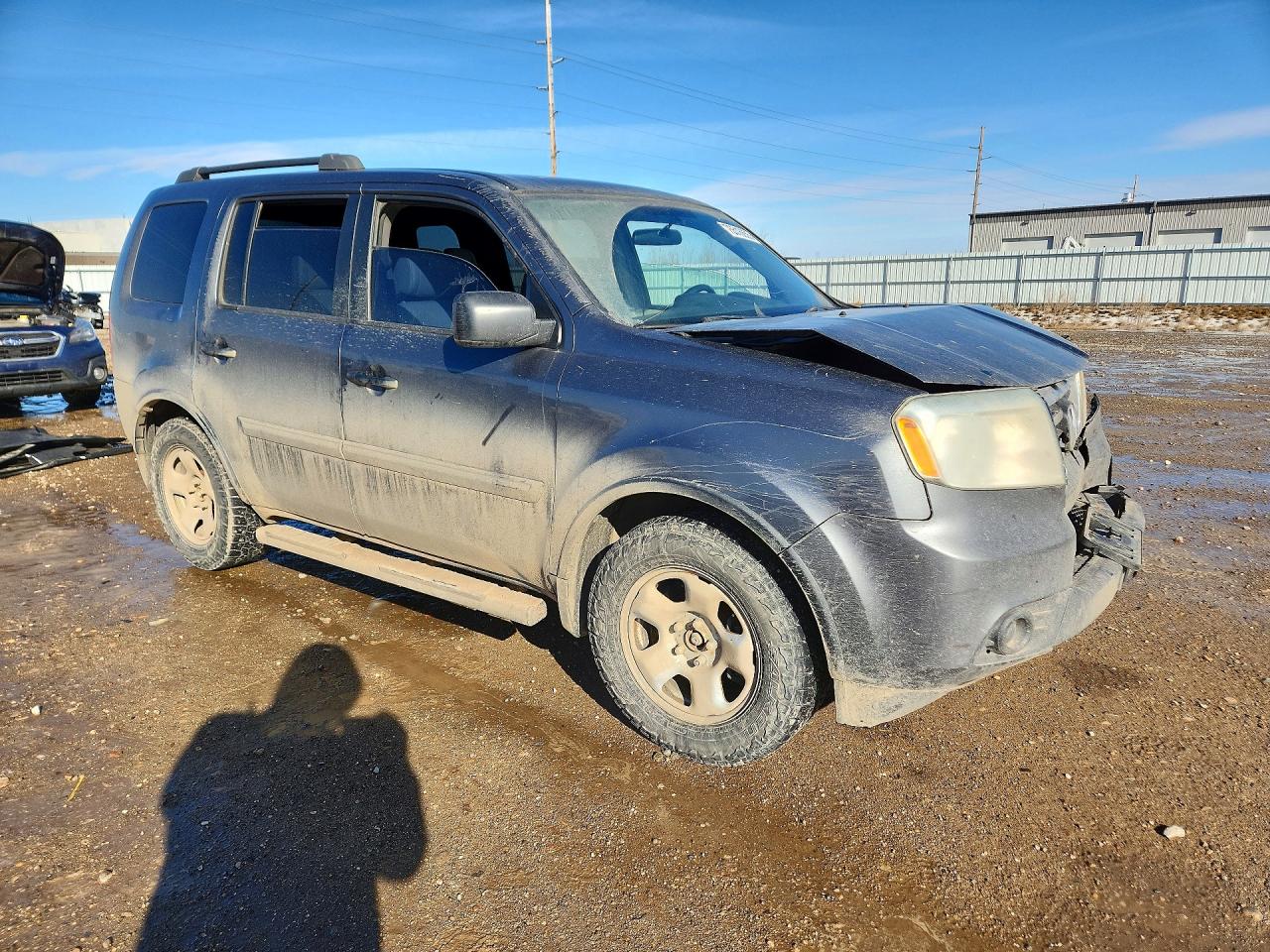 2013 Honda Pilot Lx Gray vin: 5FNYF4H23DB011855