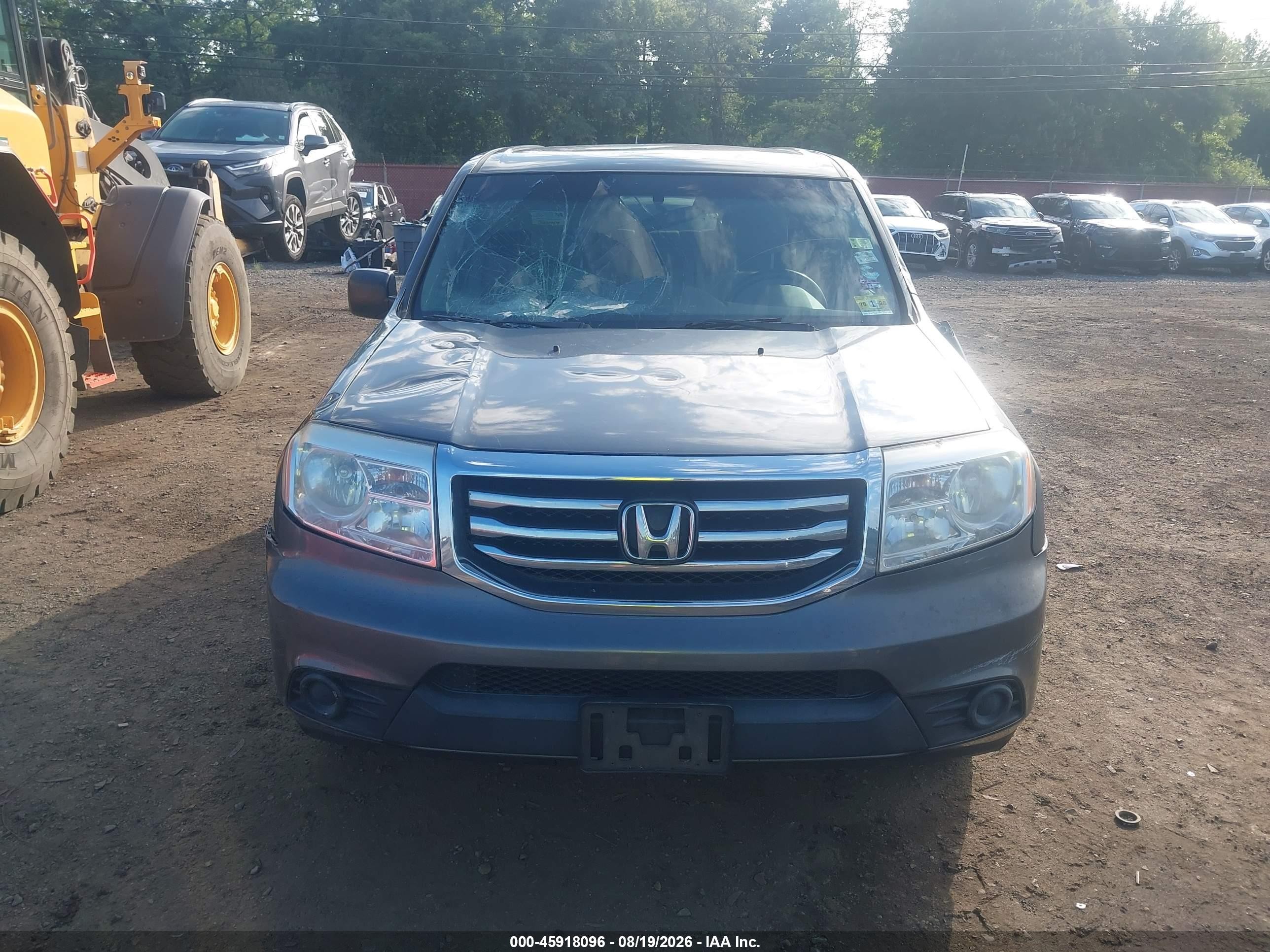 2013 Honda Pilot Lx Gray vin: 5FNYF4H23DB014349