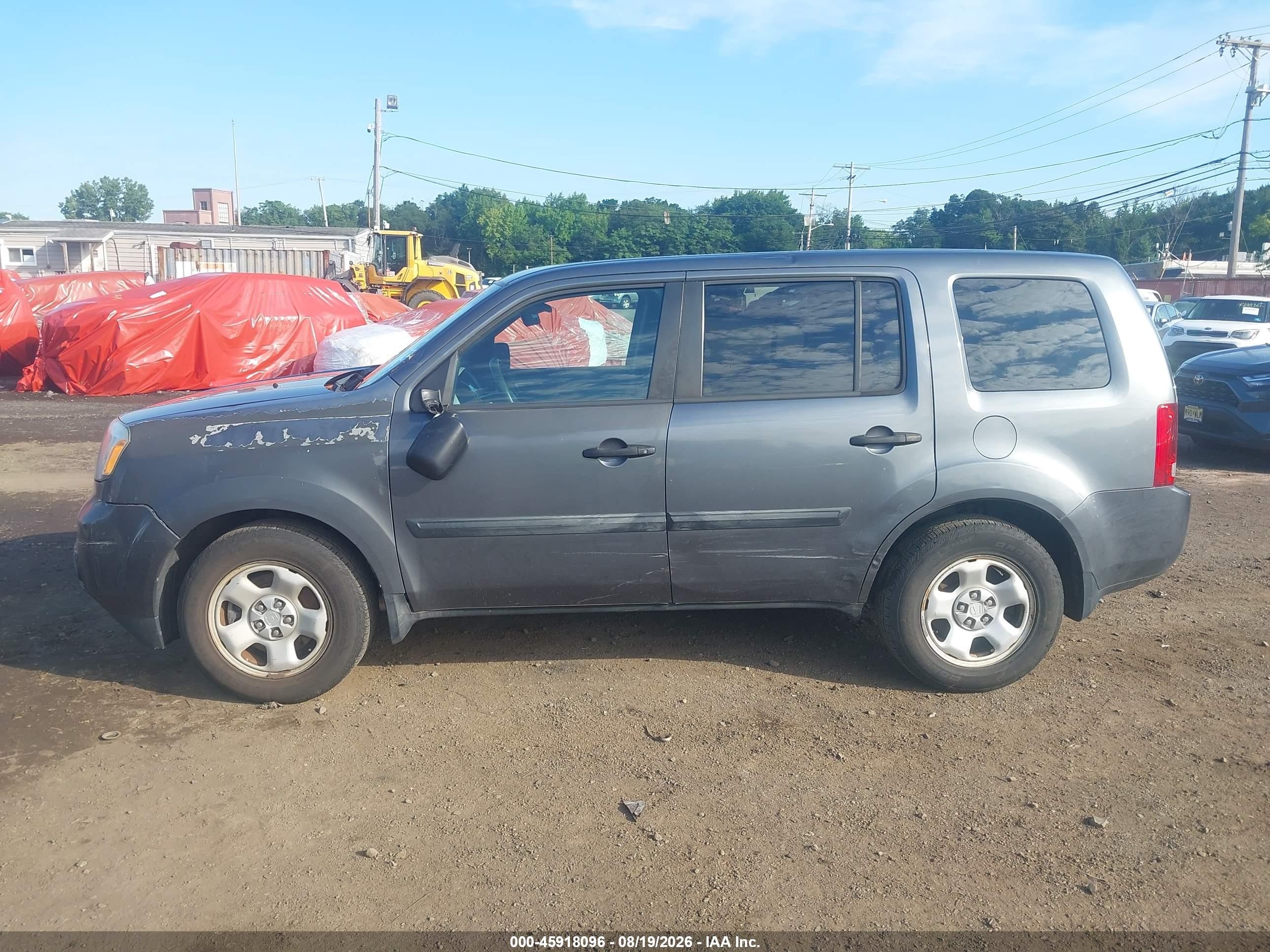 2013 Honda Pilot Lx Gray vin: 5FNYF4H23DB014349