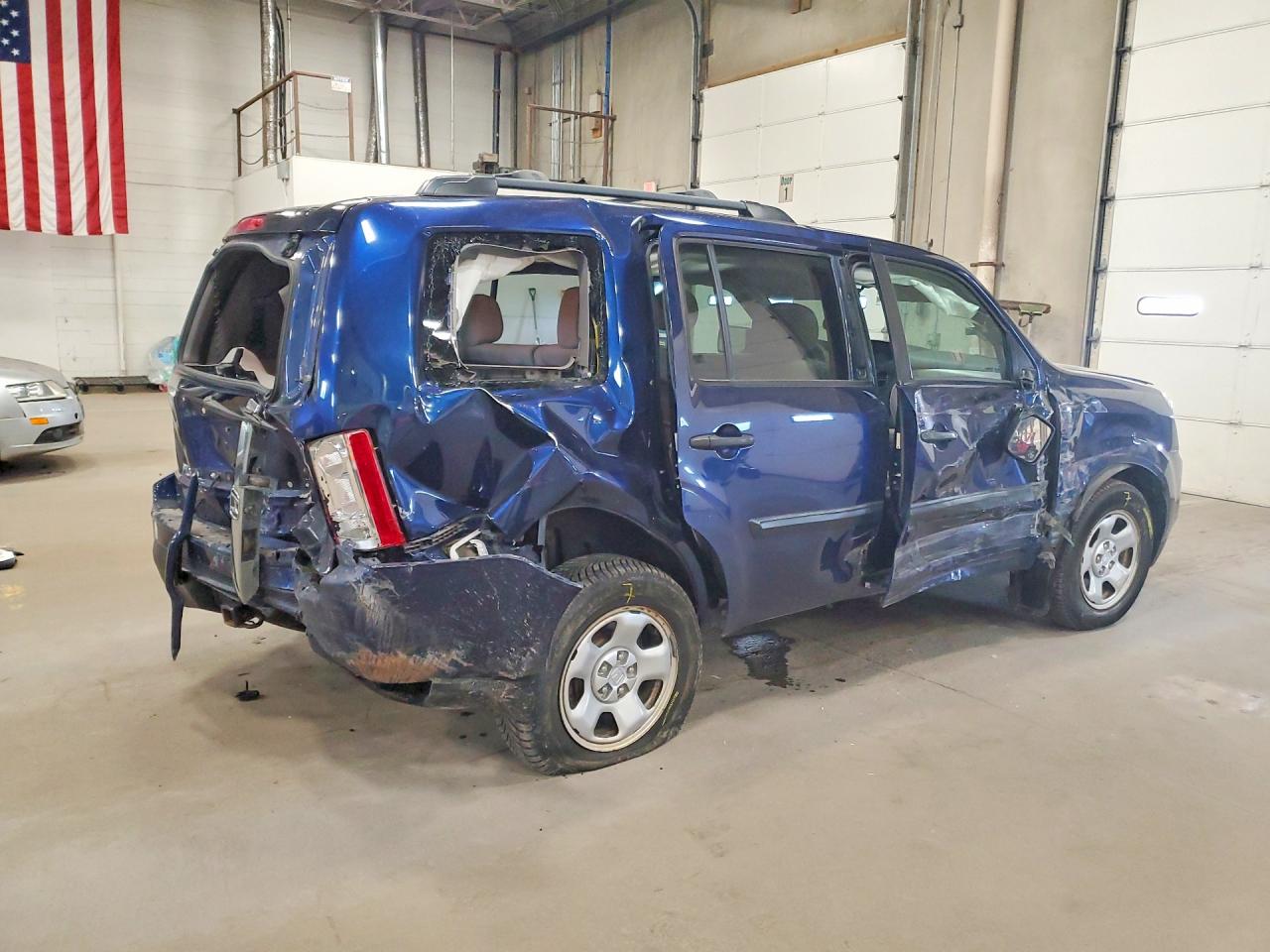 2015 Honda Pilot Lx Blue vin: 5FNYF4H23FB038847