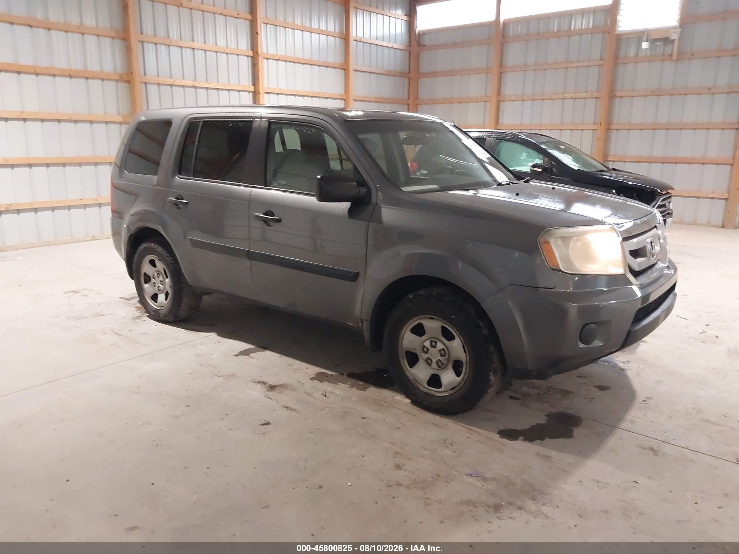 2010 Honda Pilot Lx Gray vin: 5FNYF4H24AB003954