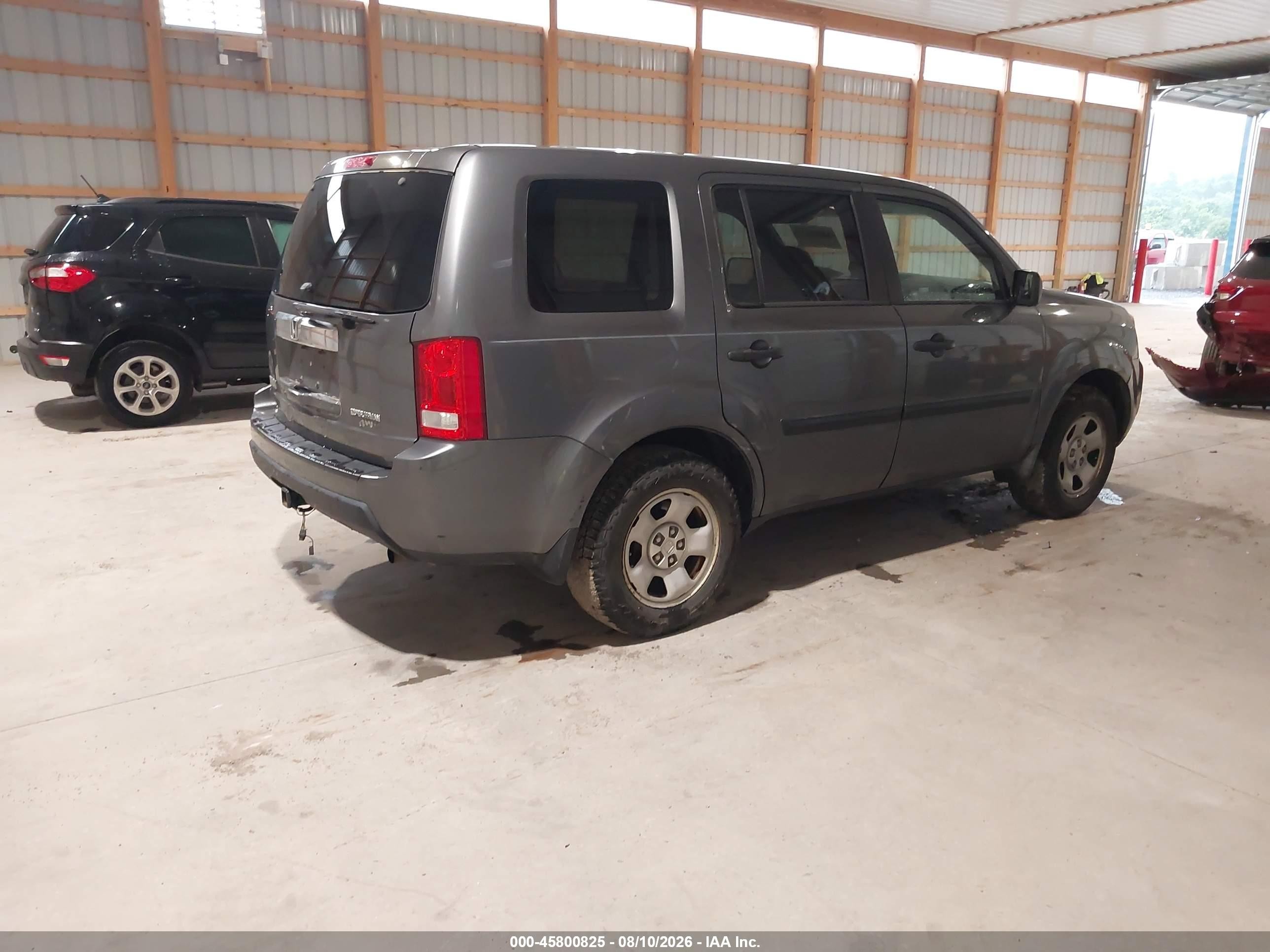 2010 Honda Pilot Lx Gray vin: 5FNYF4H24AB003954