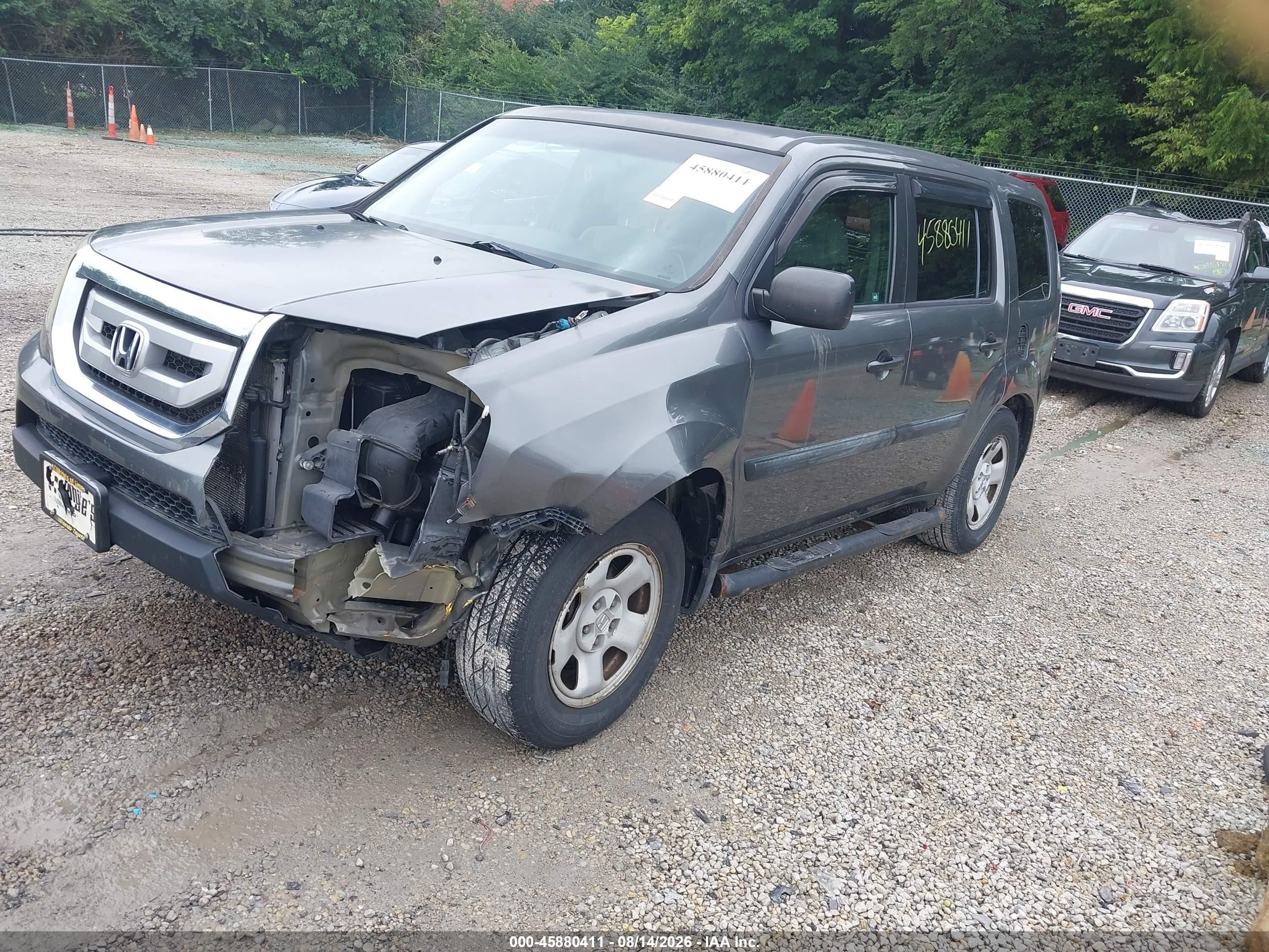 2011 Honda Pilot Lx Gray vin: 5FNYF4H24BB055991