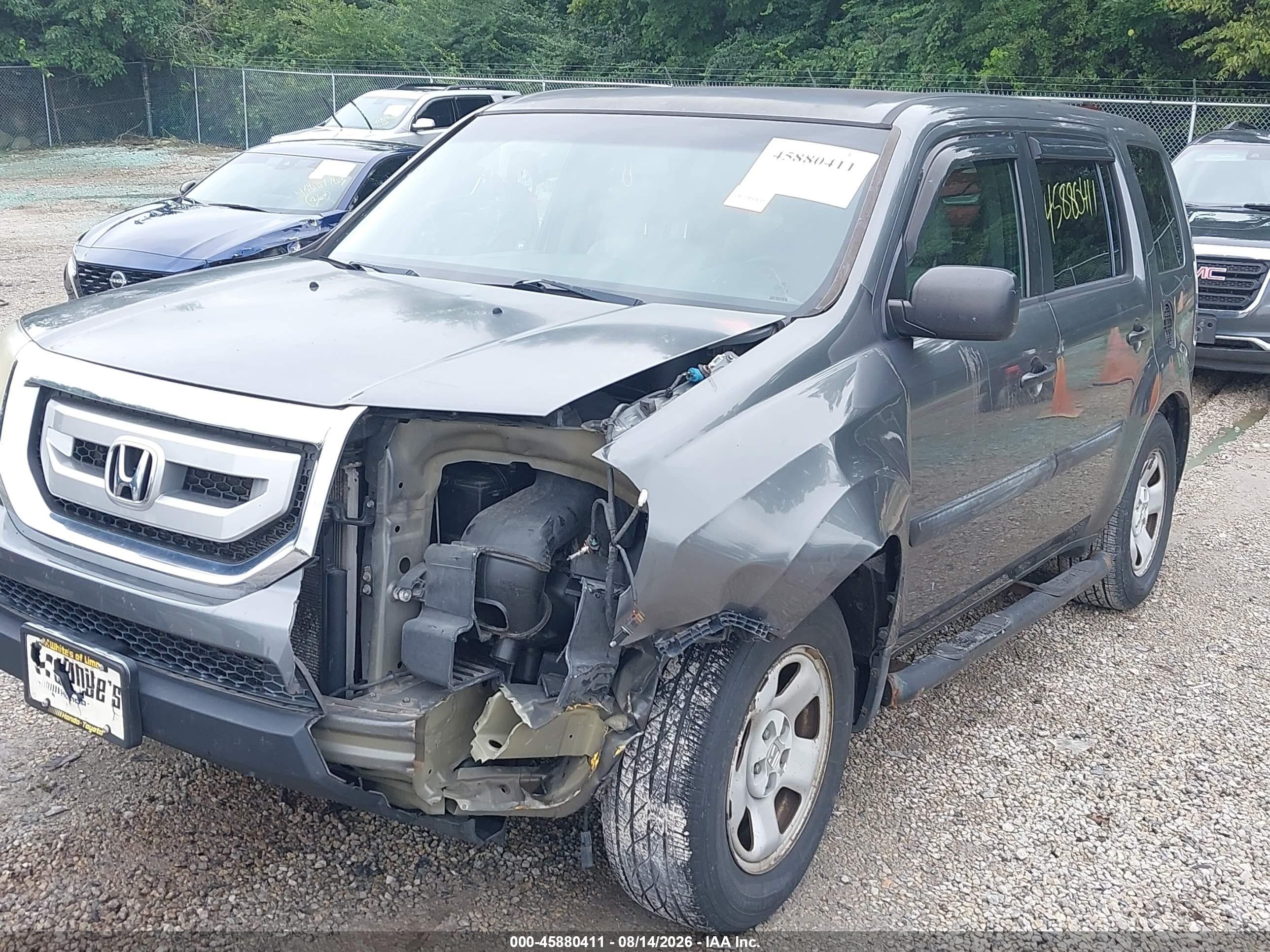 2011 Honda Pilot Lx Gray vin: 5FNYF4H24BB055991