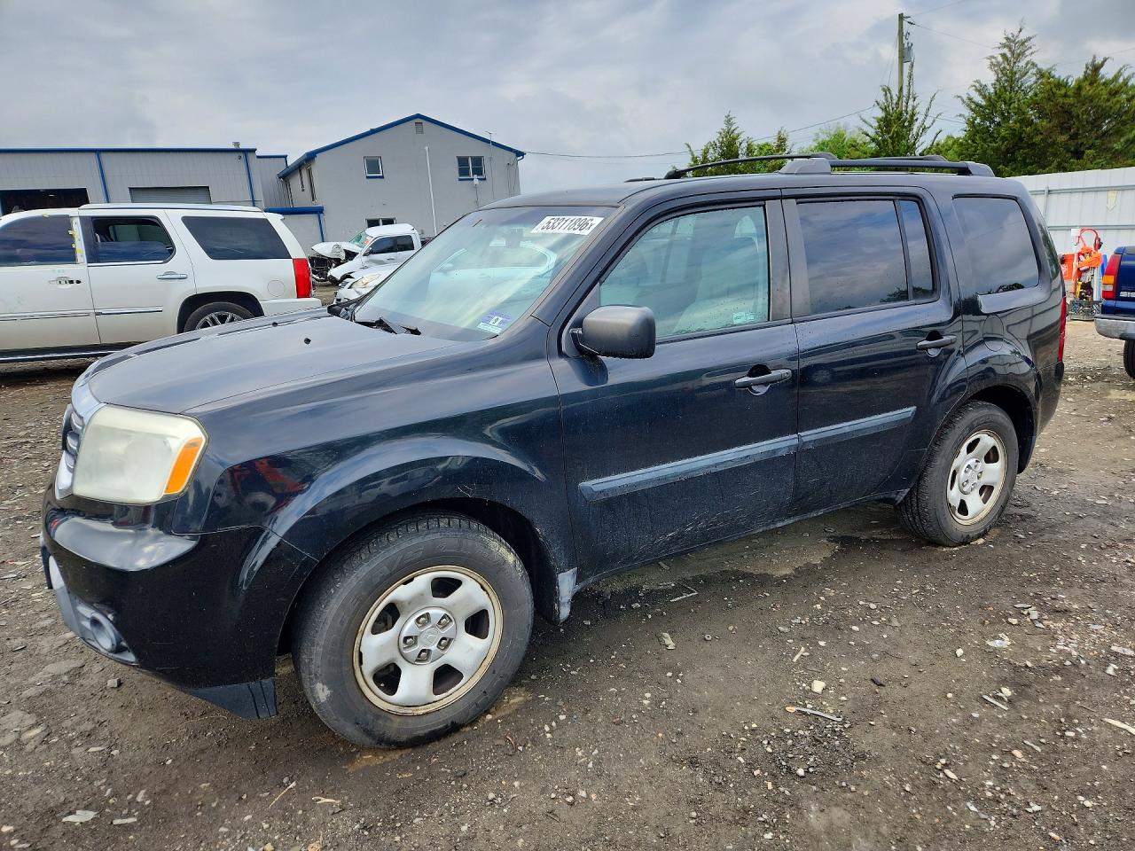 2012 Honda Pilot Lx Black vin: 5FNYF4H24CB003939