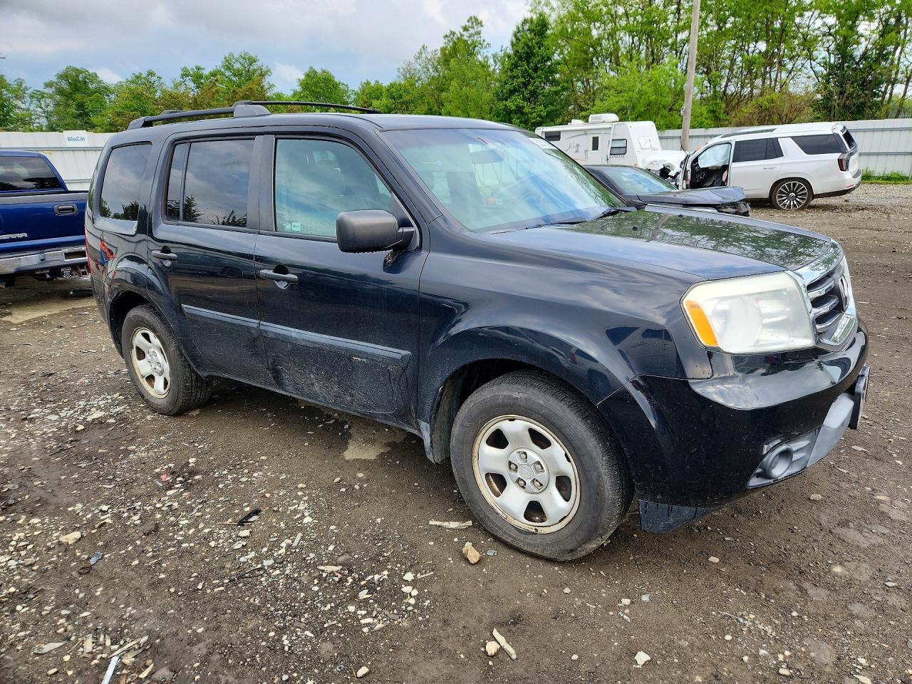 2012 Honda Pilot Lx Black vin: 5FNYF4H24CB003939