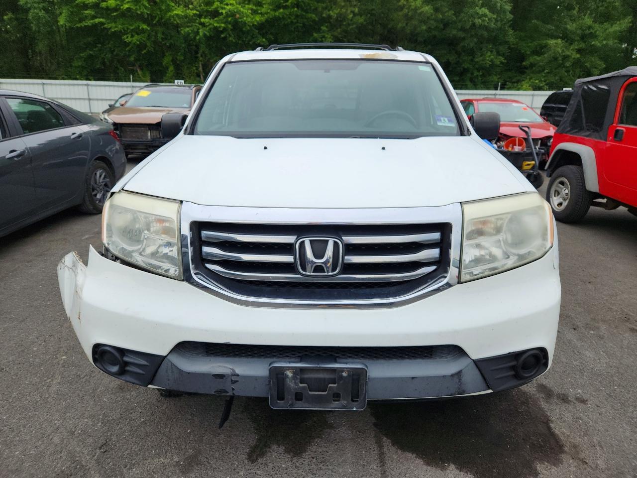 2013 Honda Pilot Lx White vin: 5FNYF4H24DB078528