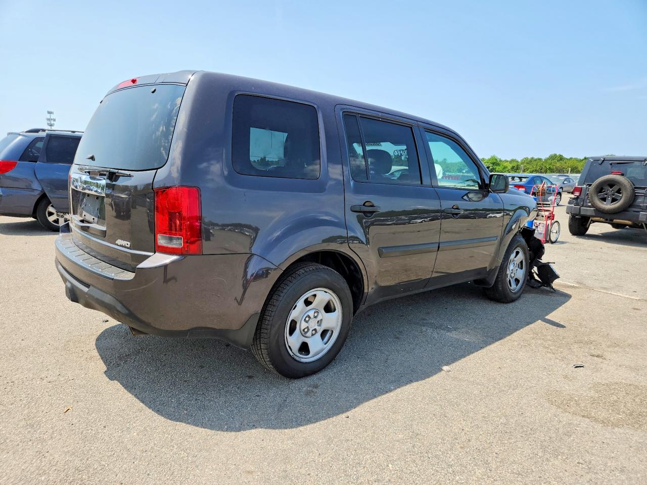 2014 Honda Pilot Lx Charcoal vin: 5FNYF4H24EB016550