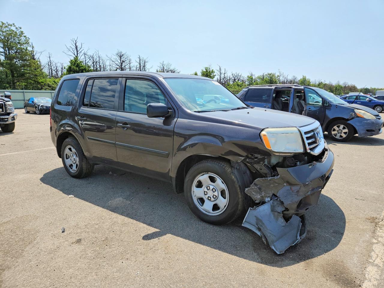 2014 Honda Pilot Lx Charcoal vin: 5FNYF4H24EB016550
