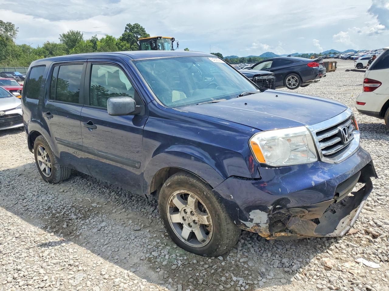 2014 Honda Pilot Lx Blue vin: 5FNYF4H24EB030898