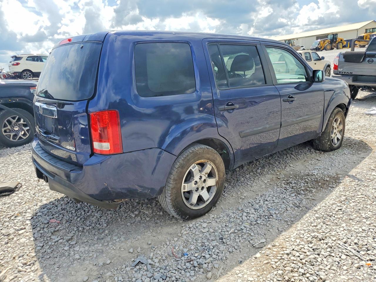 2014 Honda Pilot Lx Blue vin: 5FNYF4H24EB030898