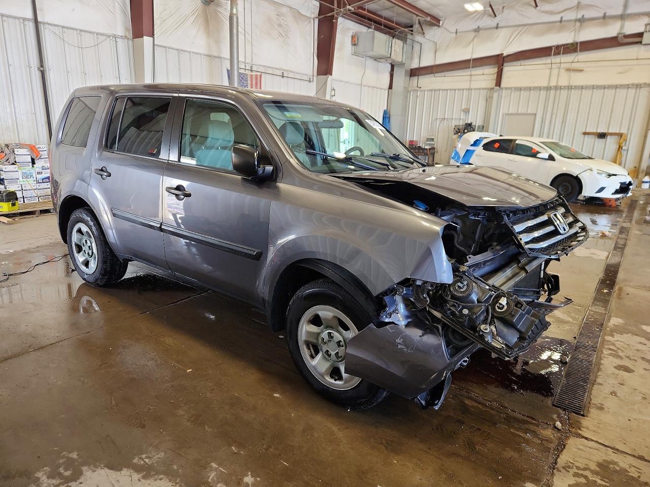 2015 Honda Pilot Lx Gray vin: 5FNYF4H24FB016596
