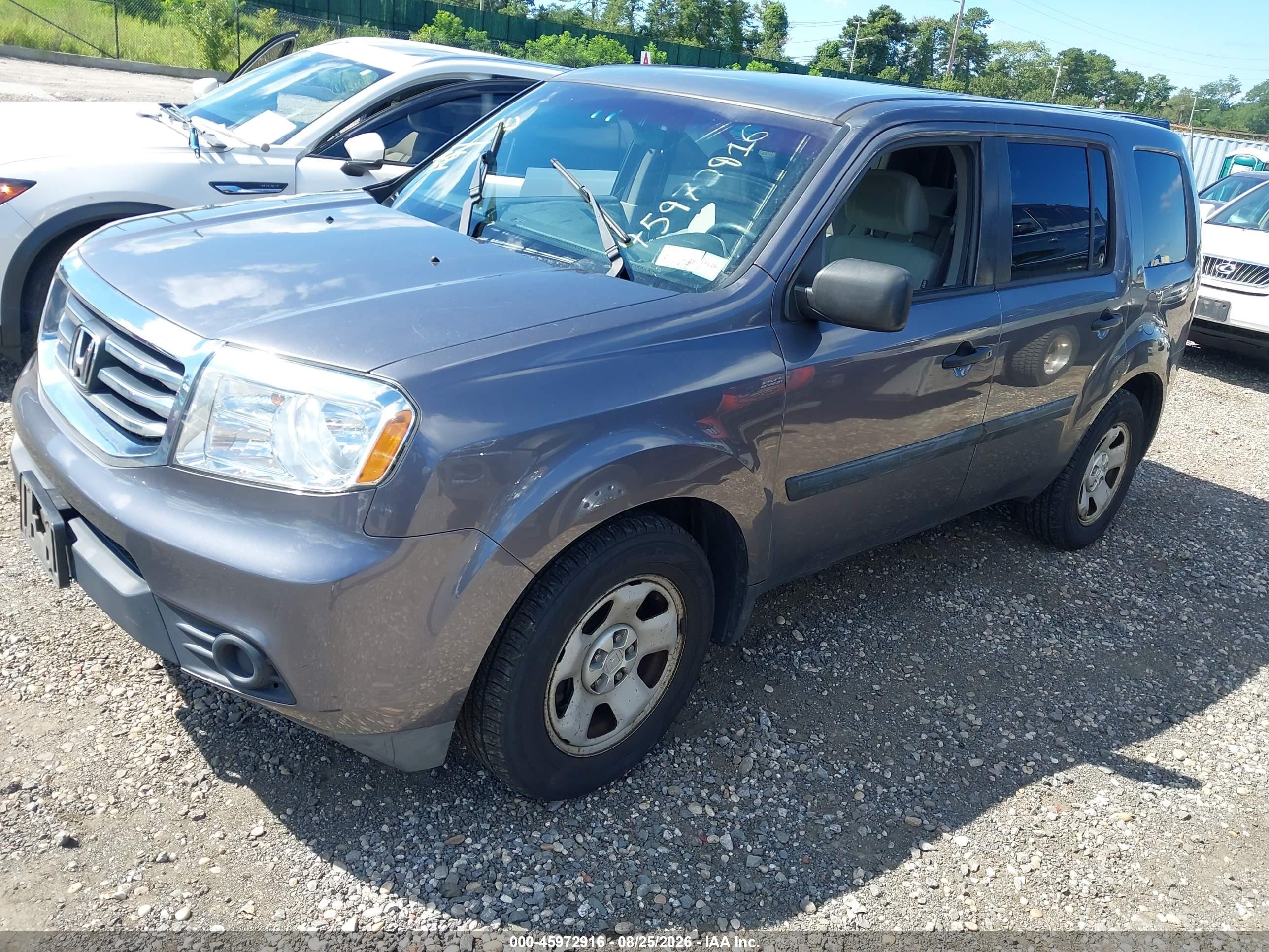 2015 Honda Pilot Lx Gray vin: 5FNYF4H24FB071047