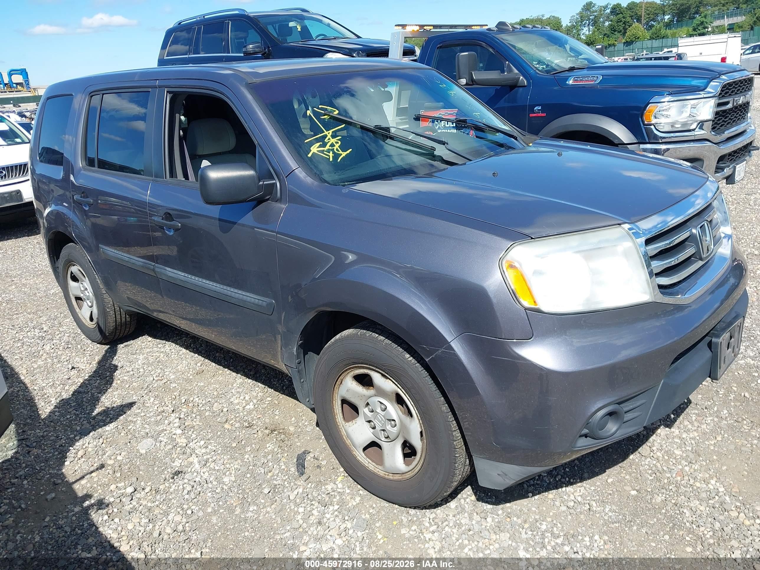2015 Honda Pilot Lx Gray vin: 5FNYF4H24FB071047