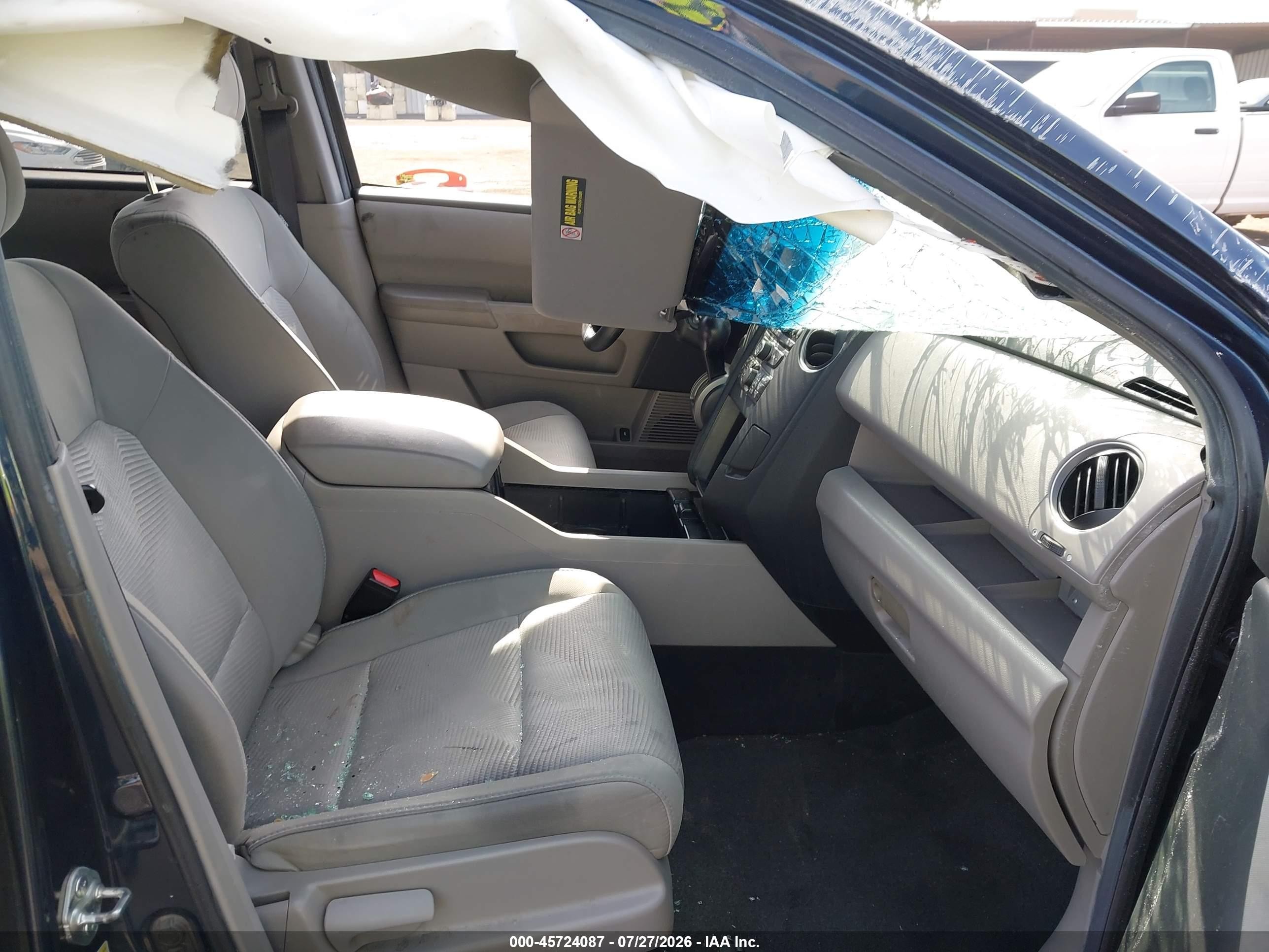 2012 Honda Pilot Lx Blue vin: 5FNYF4H25CB013458