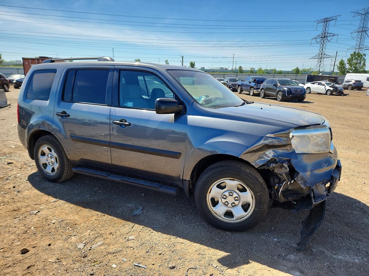 2012 Honda Pilot Lx Gray vin: 5FNYF4H25CB071702