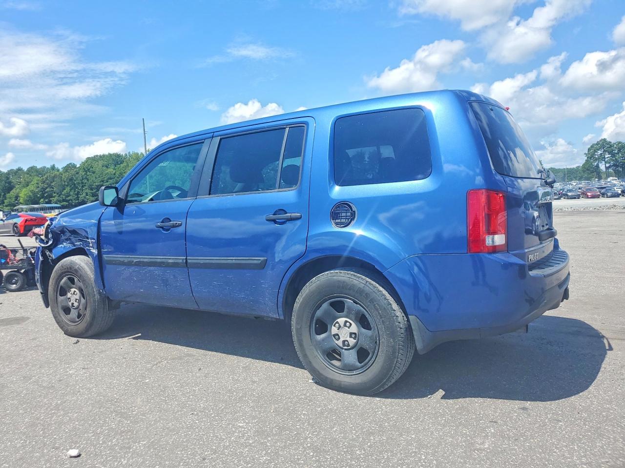 2014 Honda Pilot Lx Синий vin: 5FNYF4H25EB002009