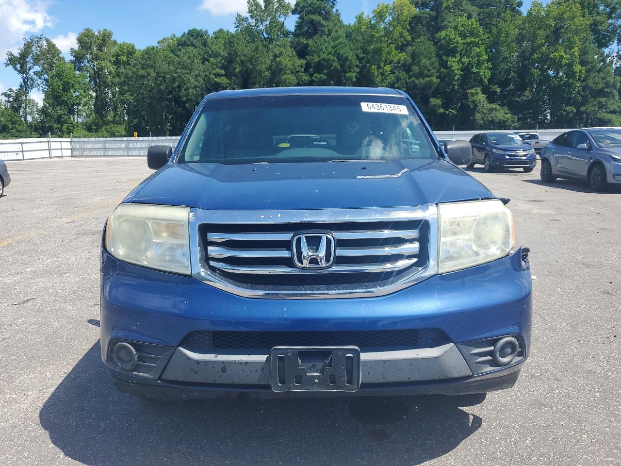 2014 Honda Pilot Lx Синий vin: 5FNYF4H25EB002009