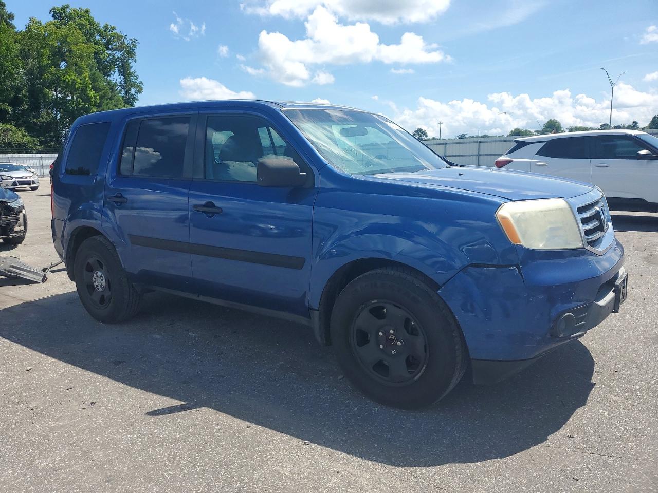 2014 Honda Pilot Lx Синий vin: 5FNYF4H25EB002009