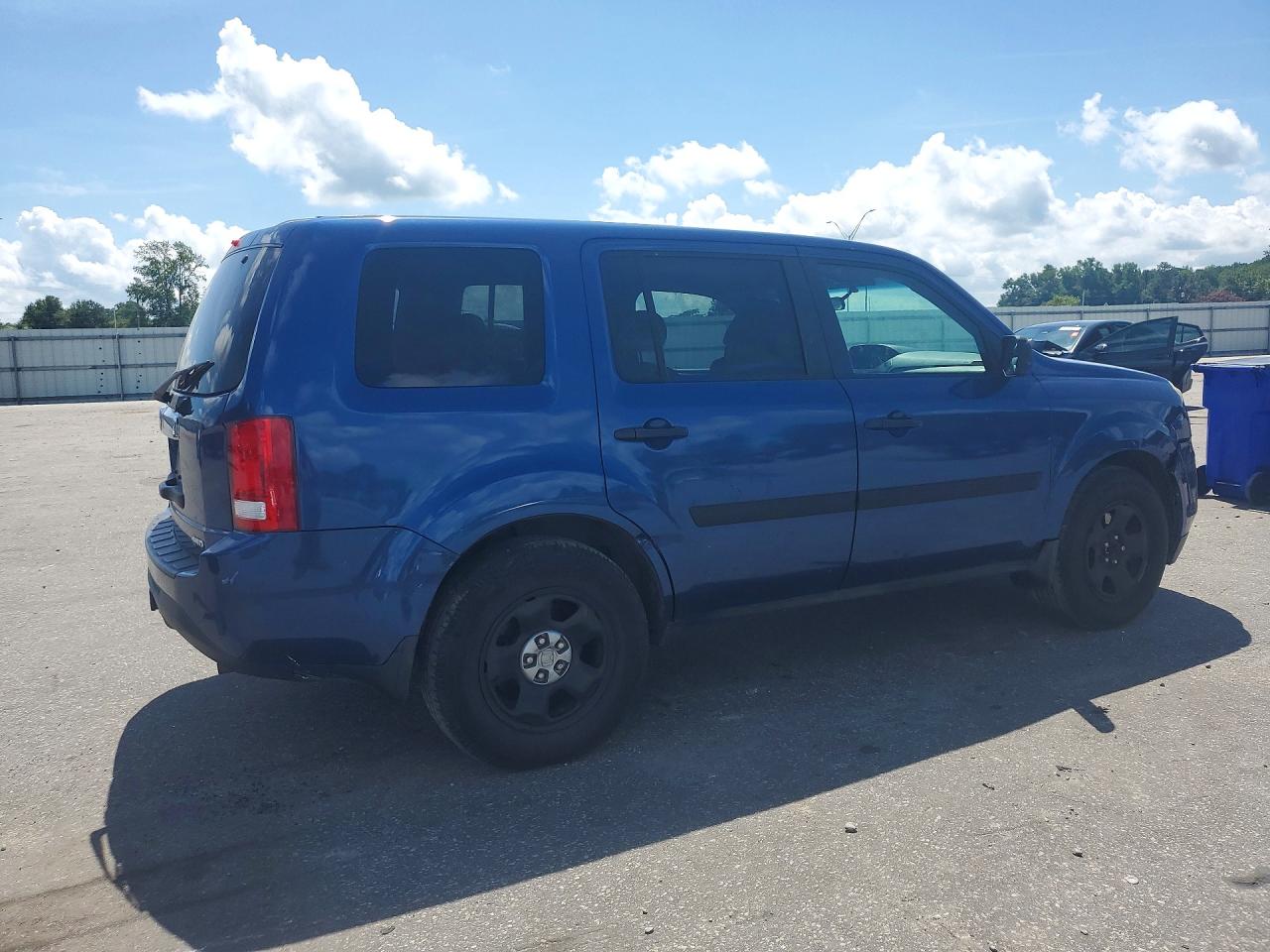2014 Honda Pilot Lx Синий vin: 5FNYF4H25EB002009