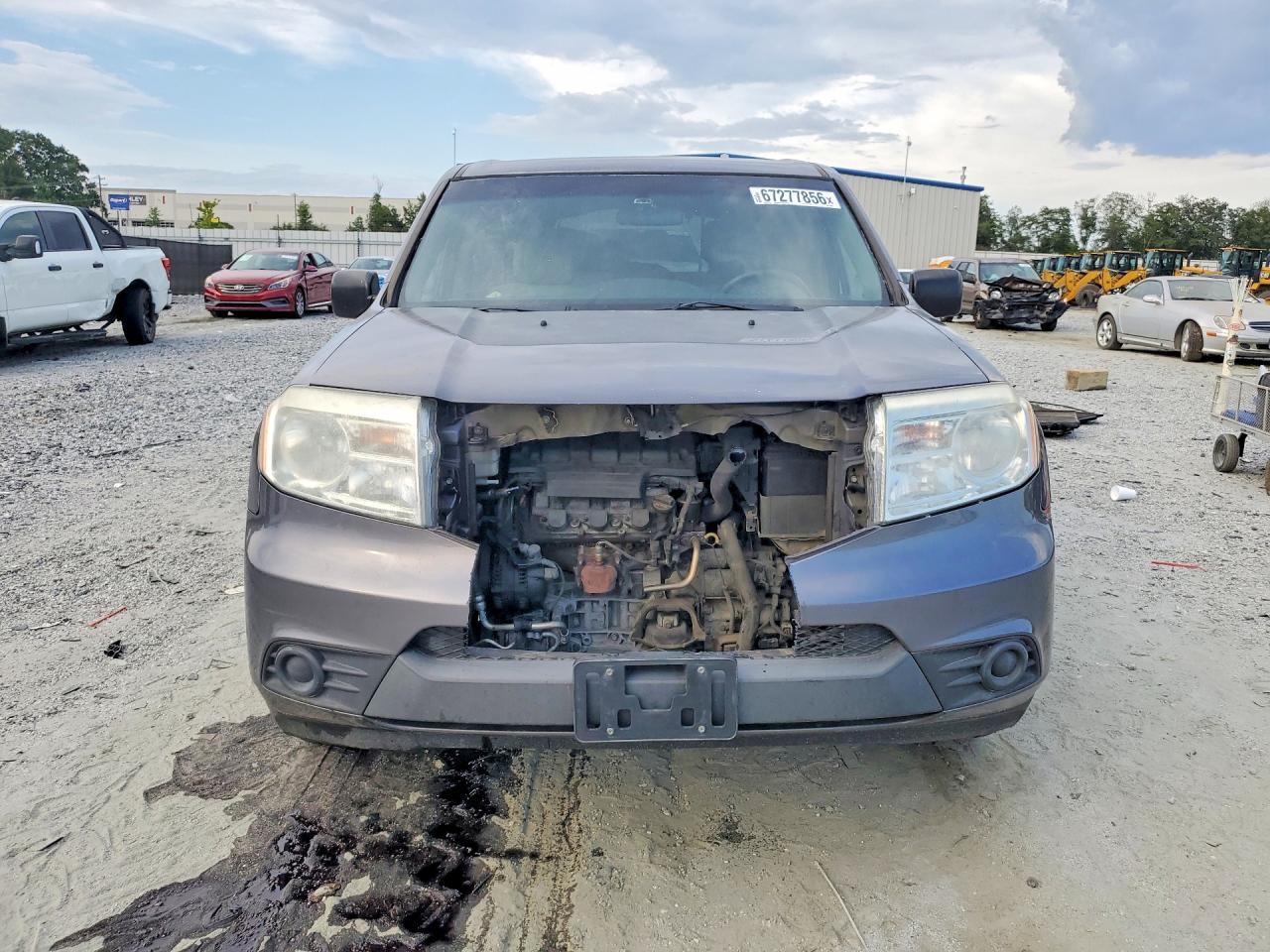 2014 Honda Pilot Lx Gray vin: 5FNYF4H25EB018663