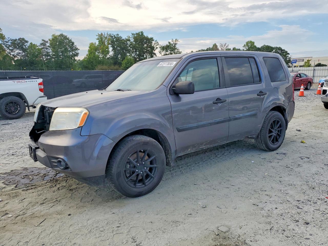 2014 Honda Pilot Lx Gray vin: 5FNYF4H25EB018663