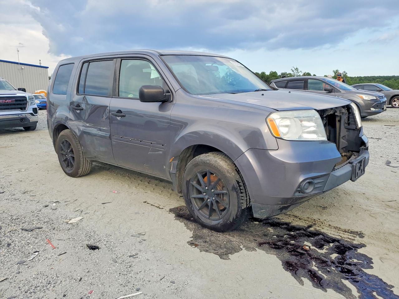 2014 Honda Pilot Lx Gray vin: 5FNYF4H25EB018663