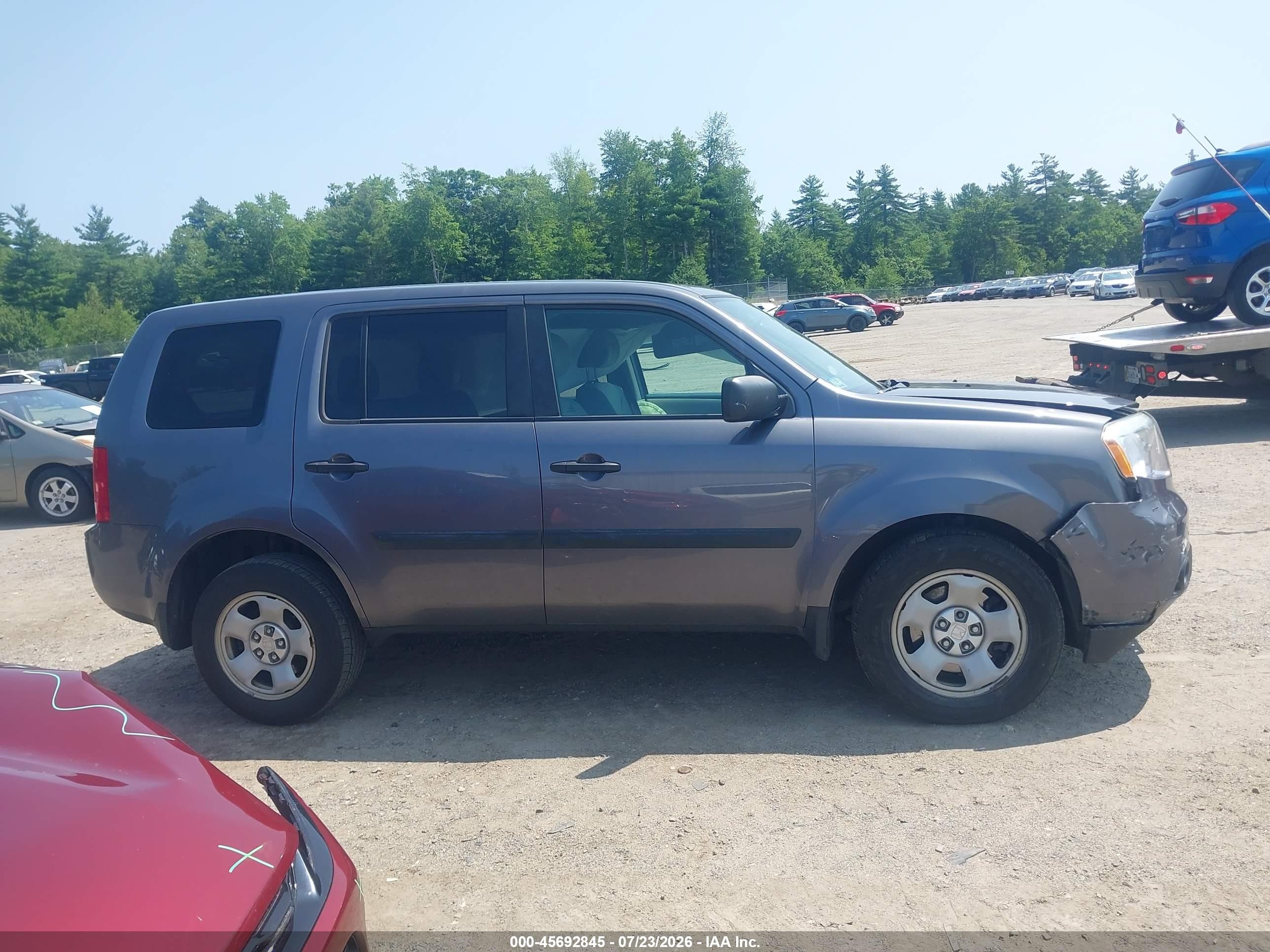 2015 Honda Pilot Lx Gray vin: 5FNYF4H25FB067735