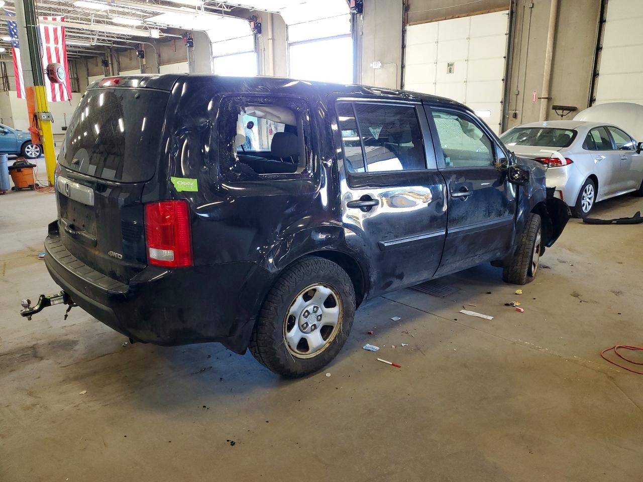 2010 Honda Pilot Lx Black vin: 5FNYF4H26AB037247