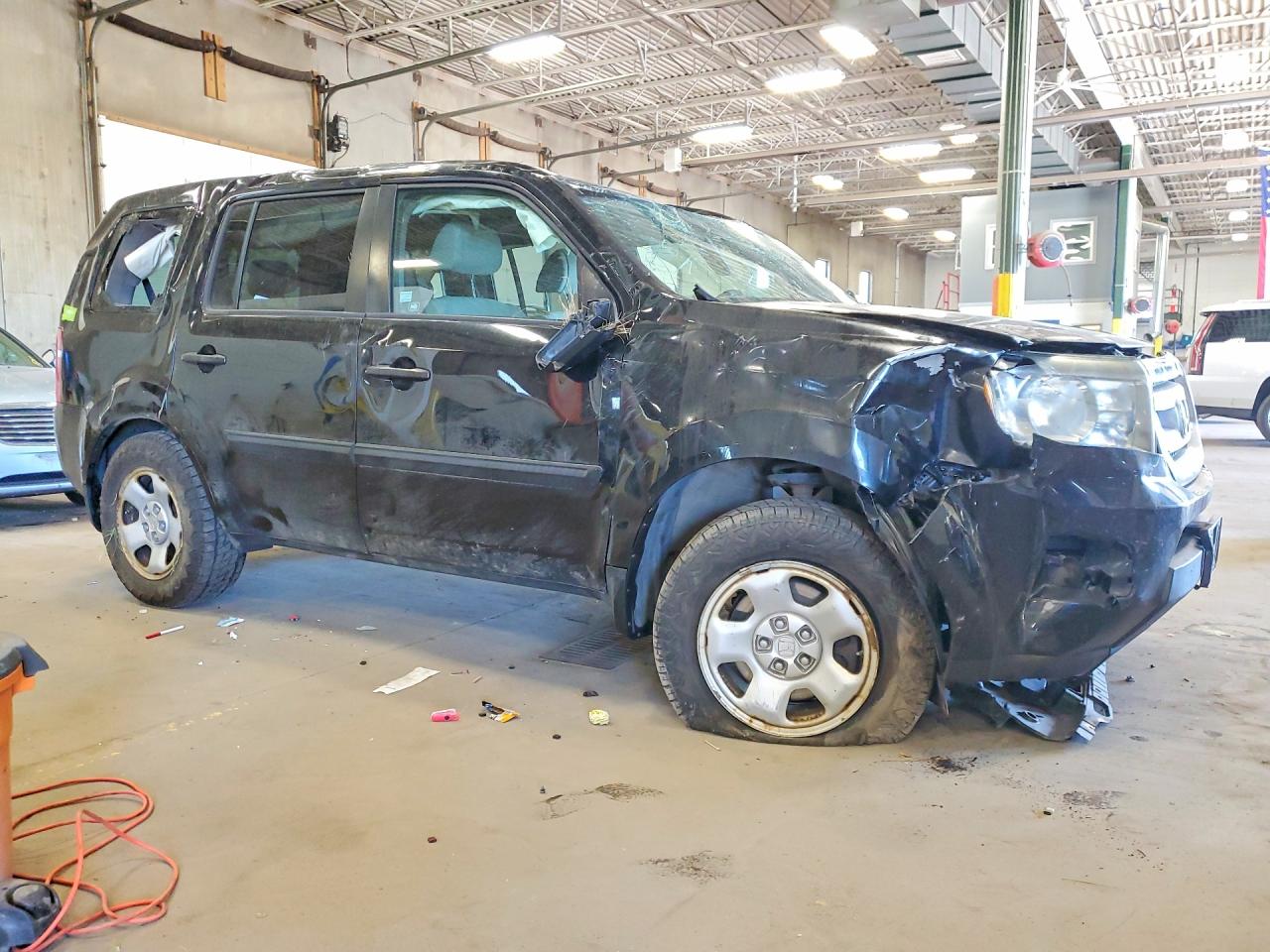 2010 Honda Pilot Lx Black vin: 5FNYF4H26AB037247