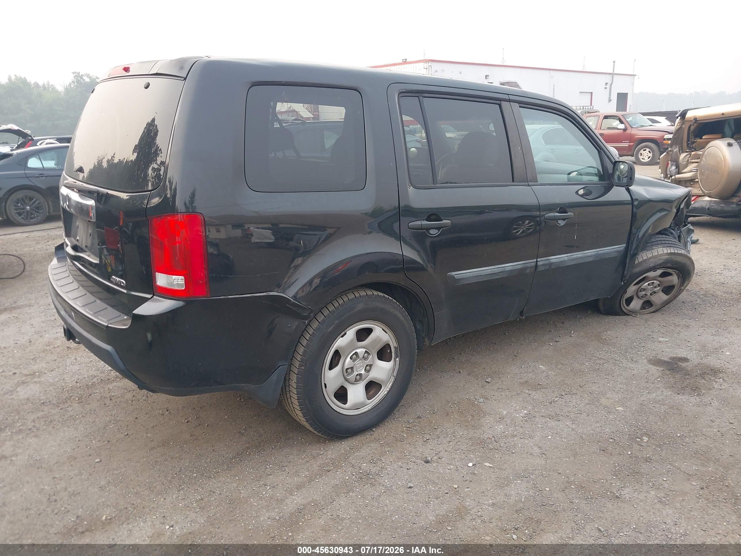 2011 Honda Pilot Lx Черный vin: 5FNYF4H26BB037024