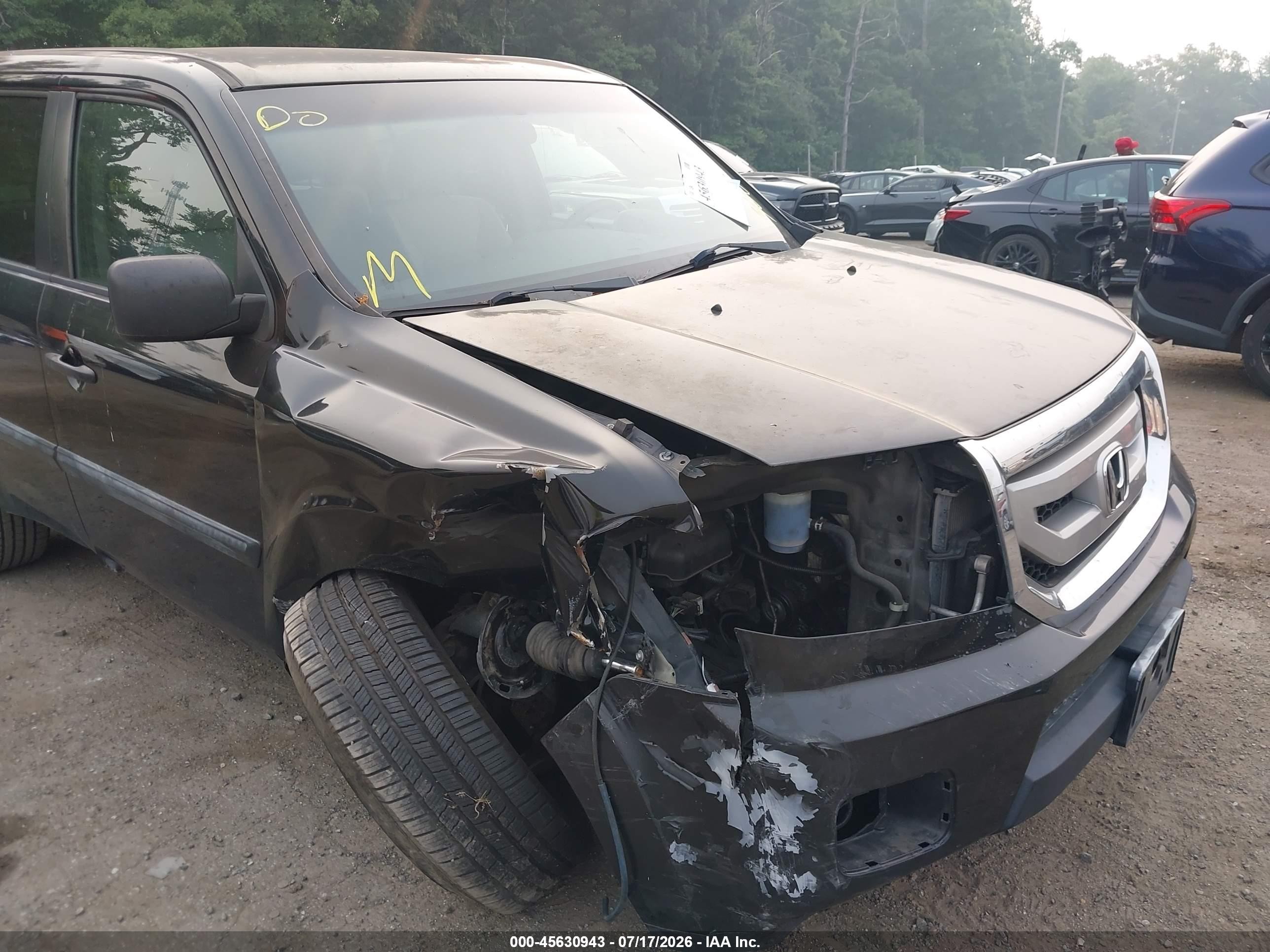2011 Honda Pilot Lx Черный vin: 5FNYF4H26BB037024