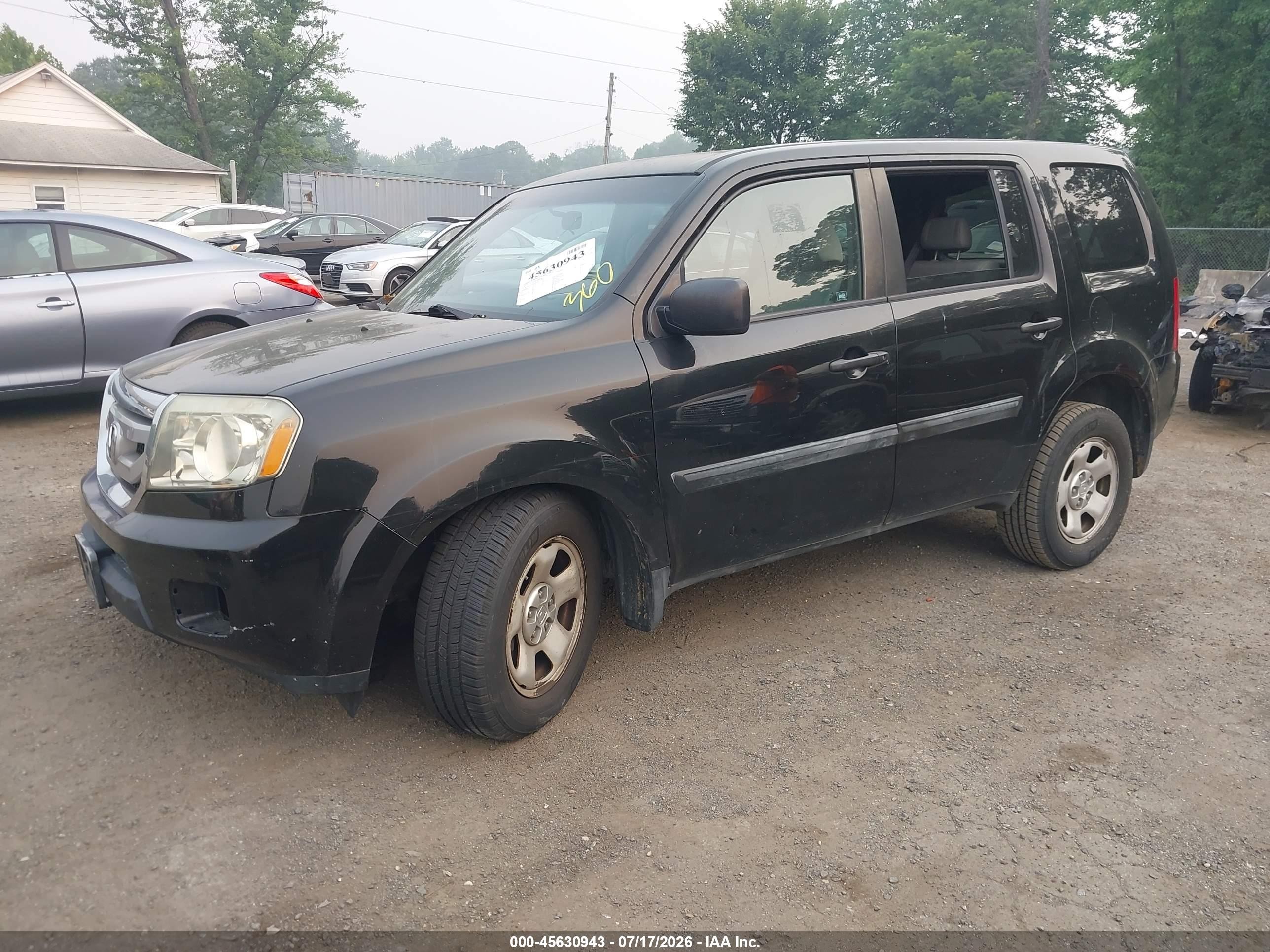 2011 Honda Pilot Lx Черный vin: 5FNYF4H26BB037024