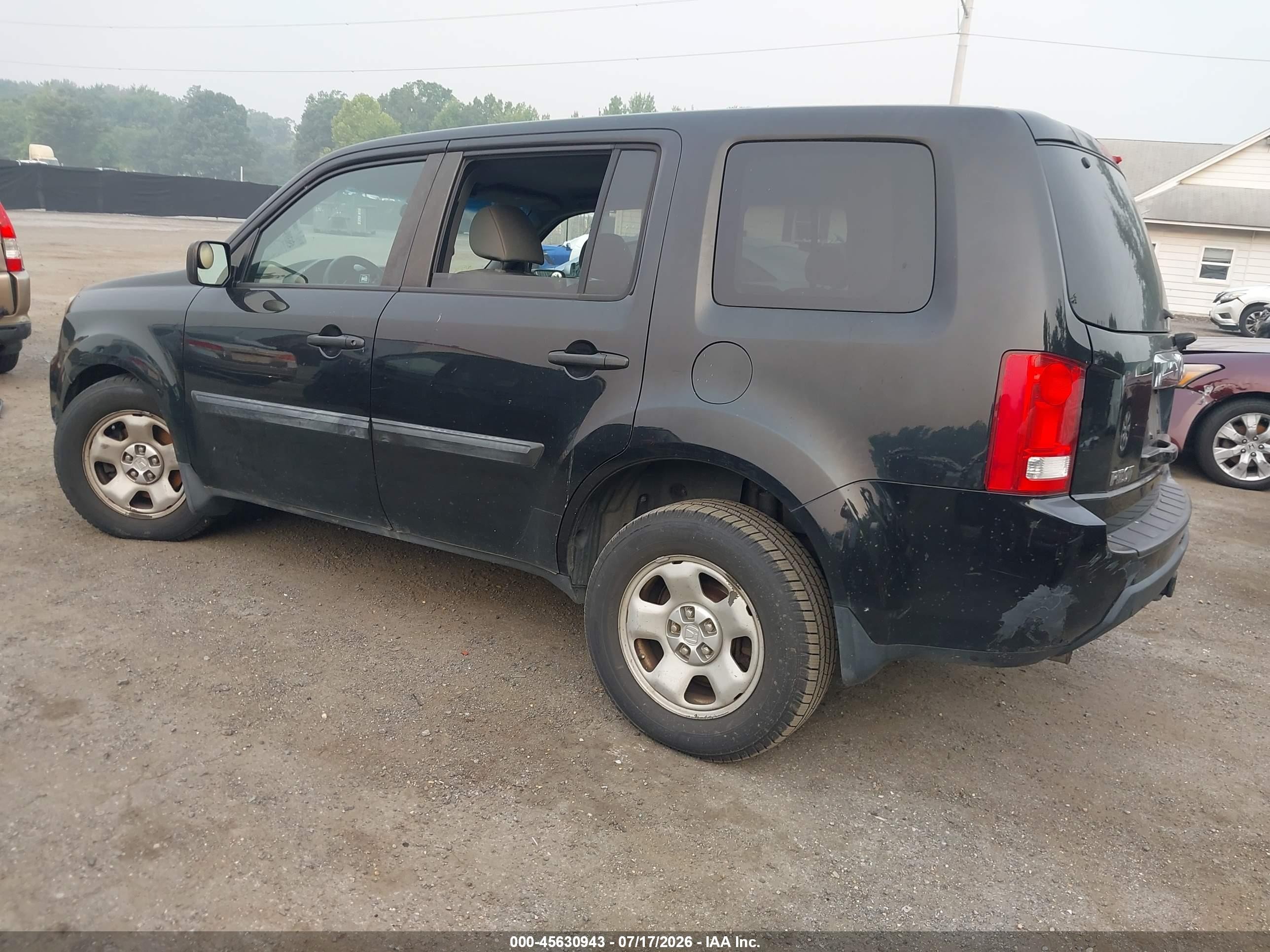 2011 Honda Pilot Lx Черный vin: 5FNYF4H26BB037024