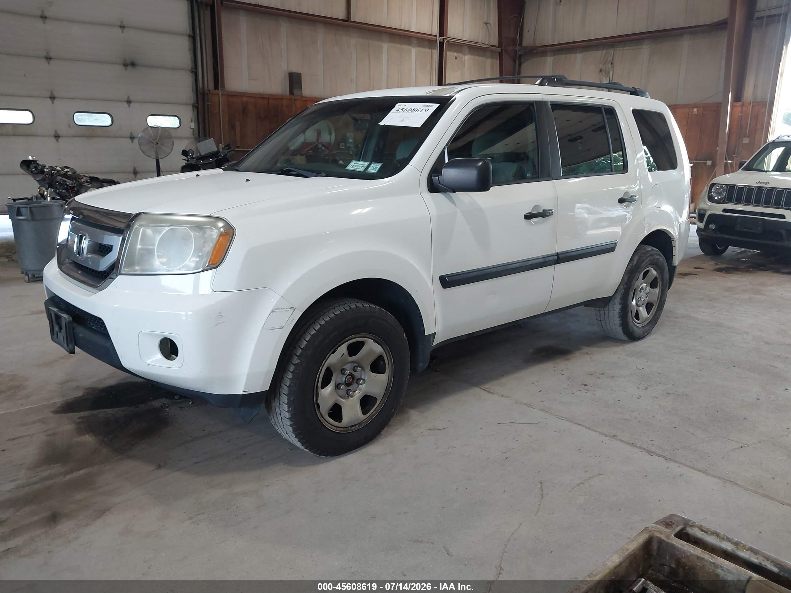 2011 Honda Pilot Lx White vin: 5FNYF4H26BB088054
