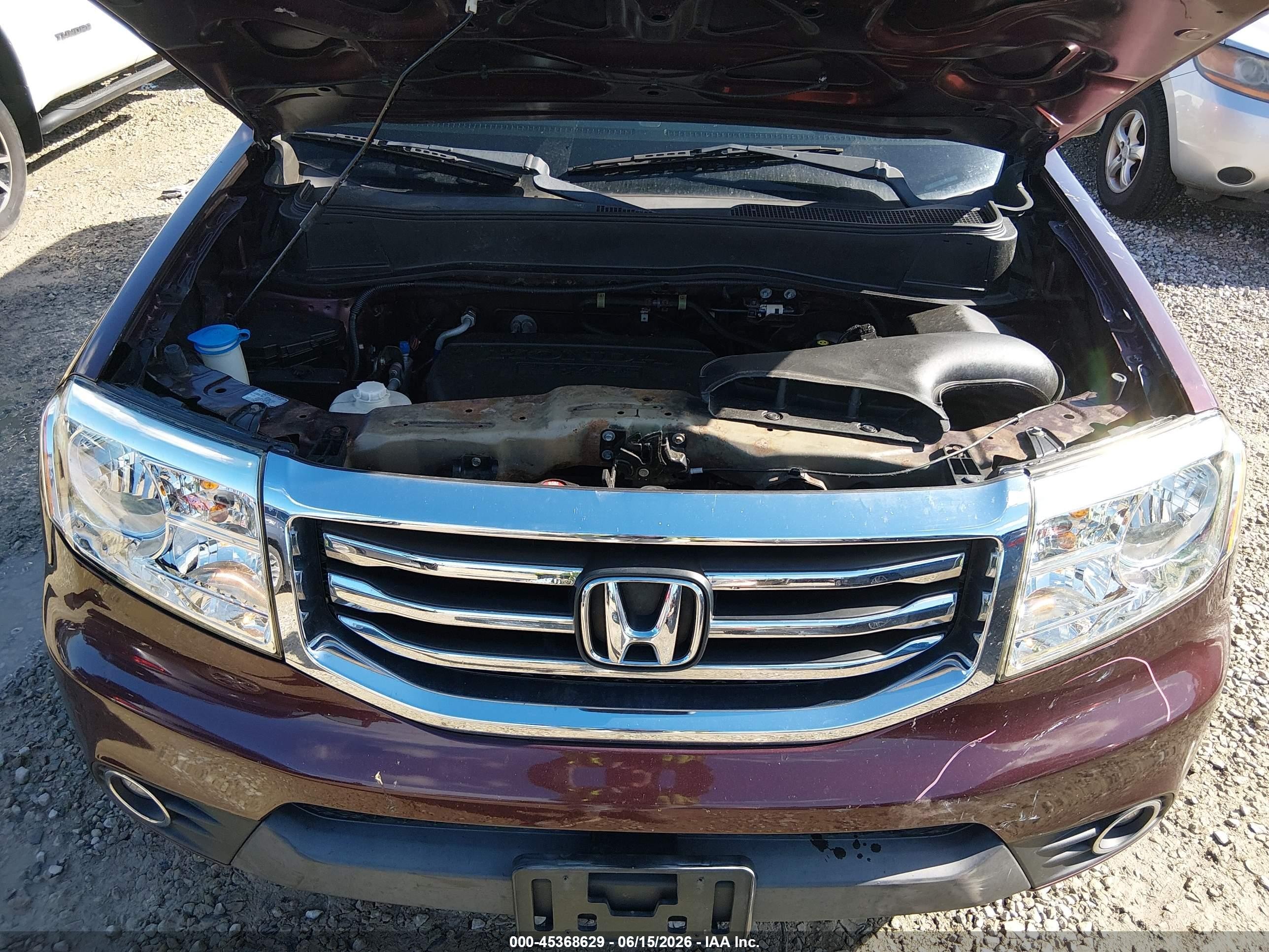 2012 Honda Pilot Lx Бордовый vin: 5FNYF4H26CB031290