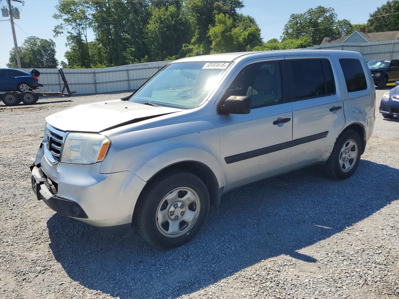 2012 Honda Pilot Lx Silver vin: 5FNYF4H26CB052365