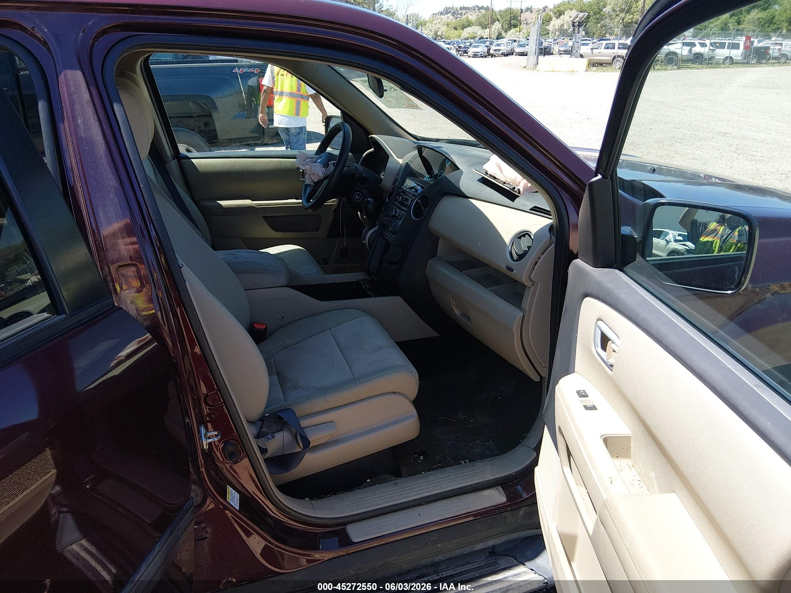 2014 Honda Pilot Lx Темно-бордовый vin: 5FNYF4H26EB047055