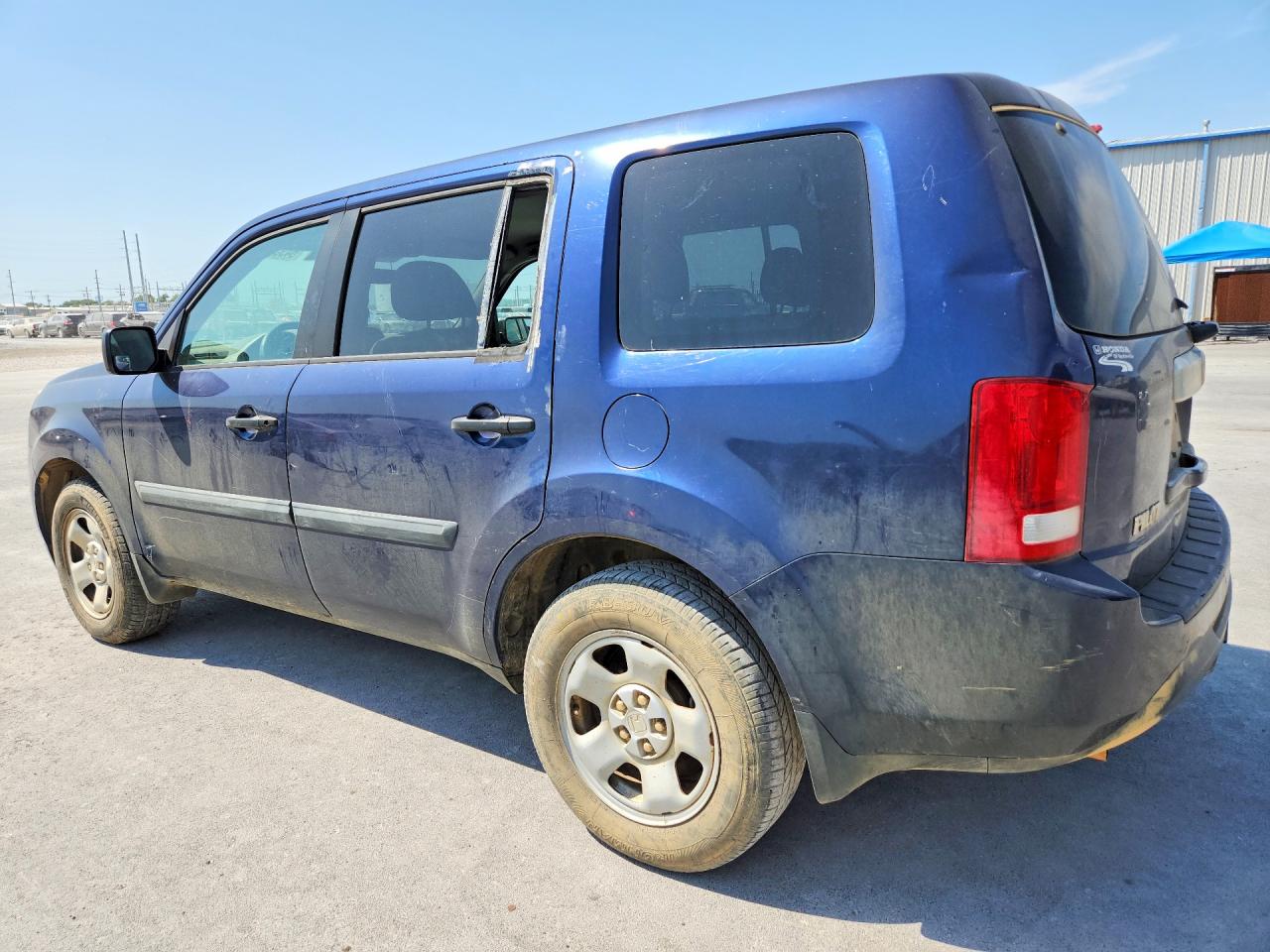 2014 Honda Pilot Lx Blue vin: 5FNYF4H26EB057181