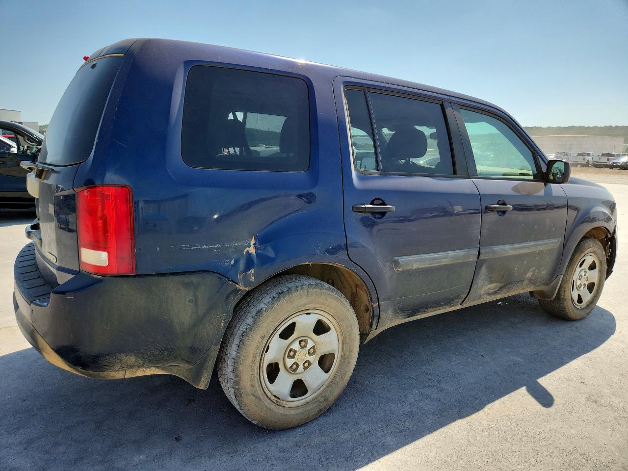 2014 Honda Pilot Lx Blue vin: 5FNYF4H26EB057181