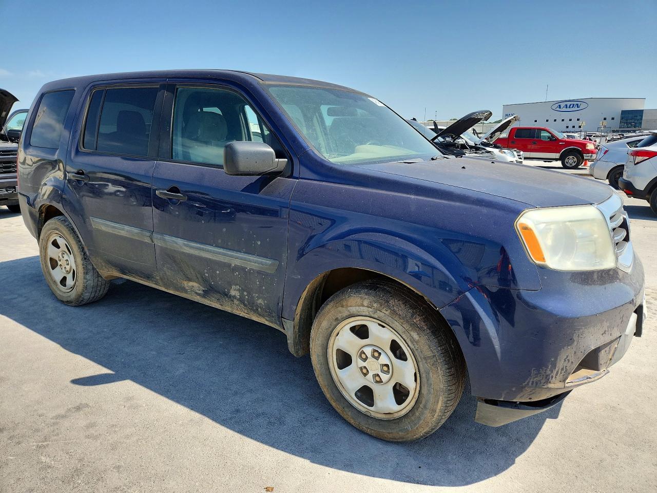 2014 Honda Pilot Lx Blue vin: 5FNYF4H26EB057181