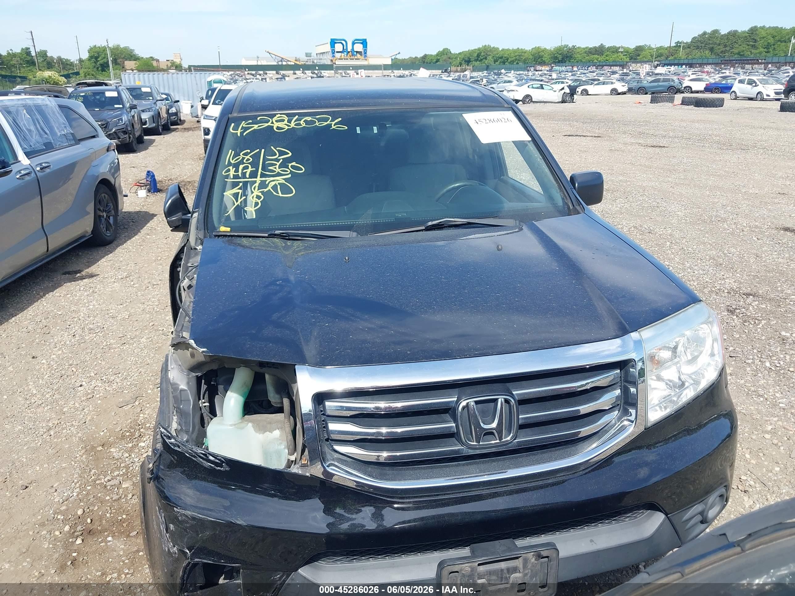 2013 Honda Pilot Lx Black vin: 5FNYF4H27DB023765