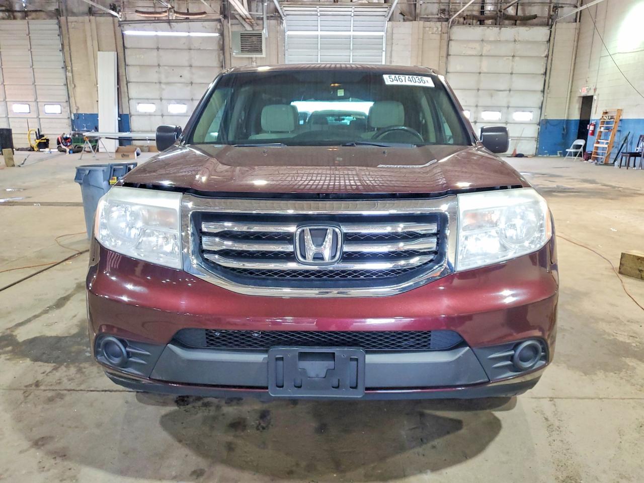 2015 Honda Pilot Lx Burgundy vin: 5FNYF4H27FB003390
