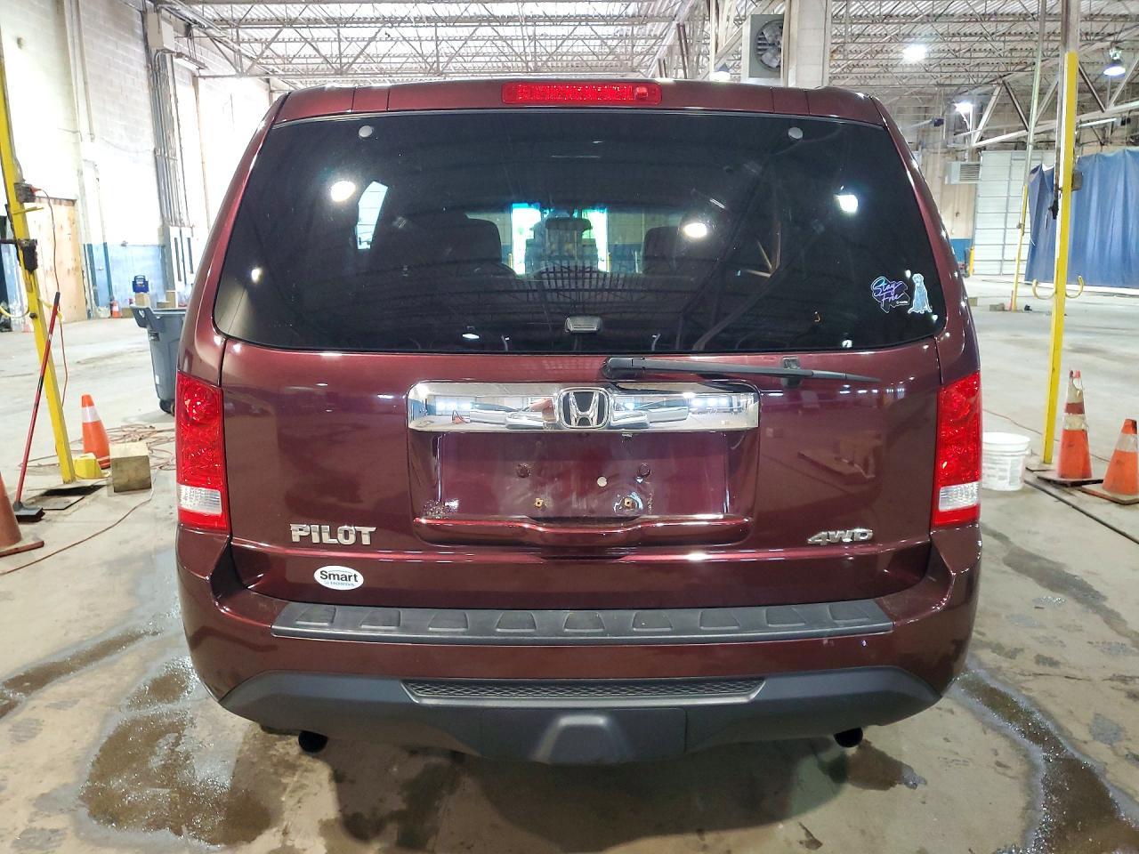 2015 Honda Pilot Lx Burgundy vin: 5FNYF4H27FB003390