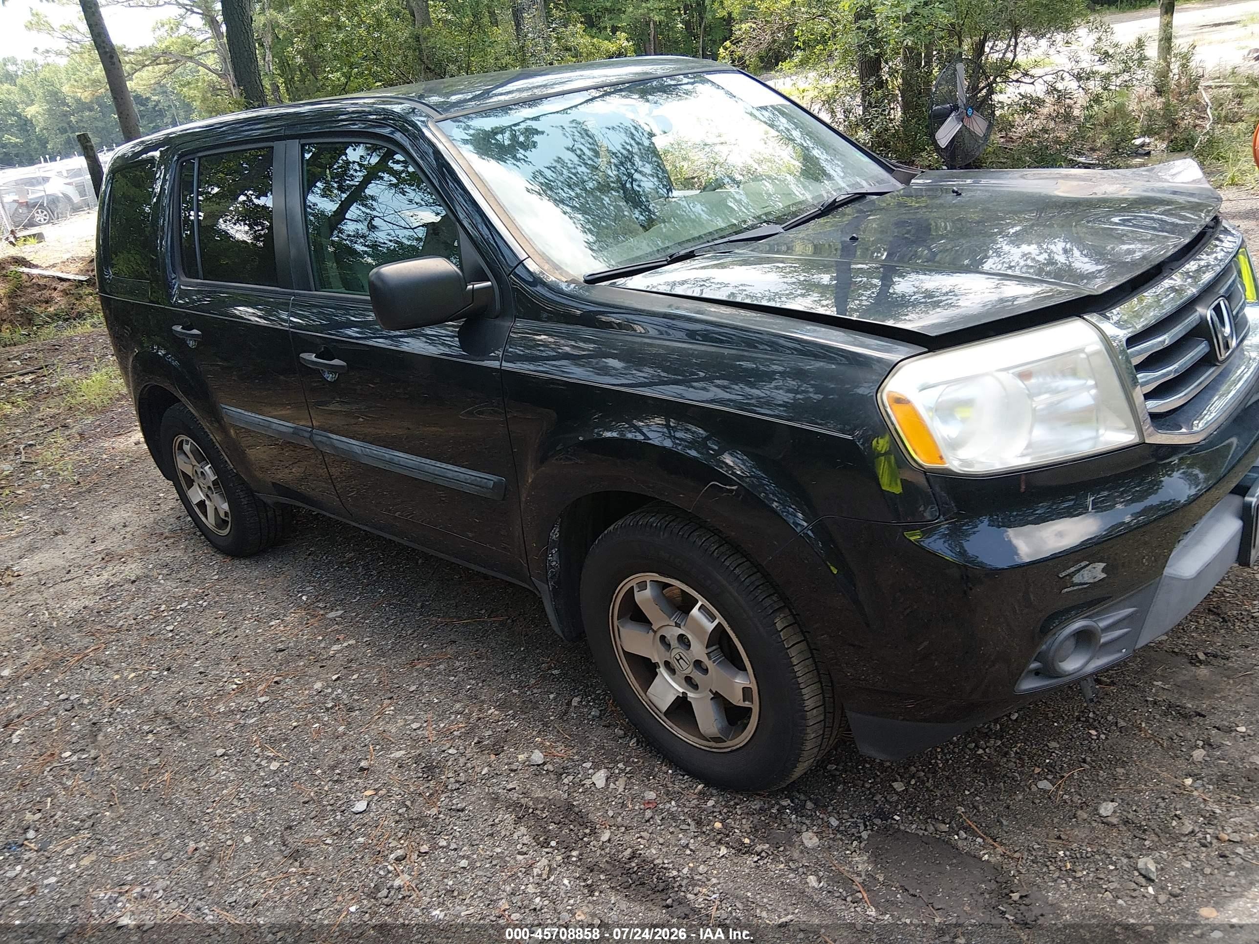2015 Honda Pilot Lx Black vin: 5FNYF4H27FB068076