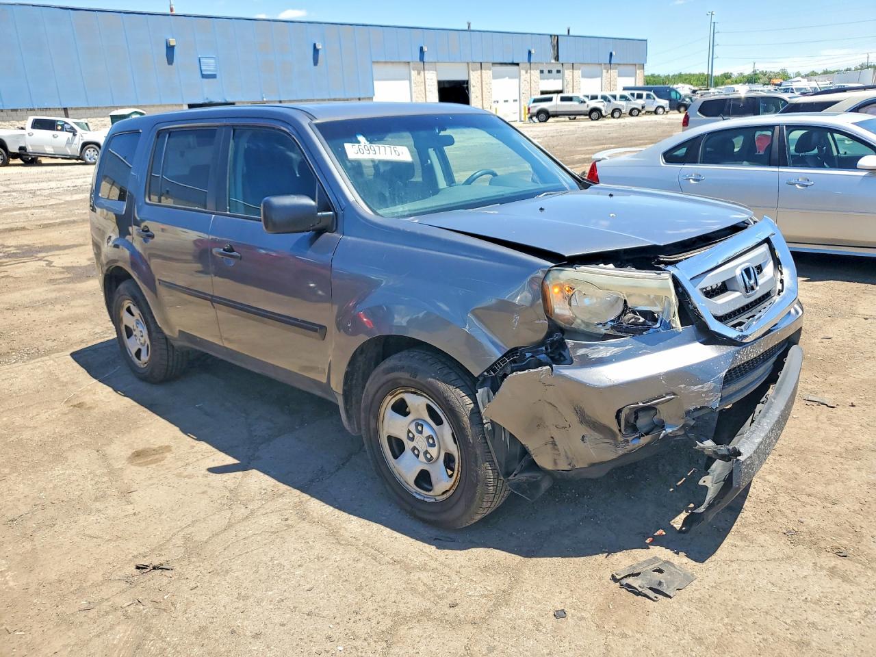 2010 Honda Pilot Lx Gray vin: 5FNYF4H28AB019557