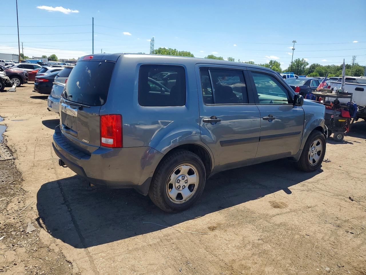2010 Honda Pilot Lx Gray vin: 5FNYF4H28AB019557