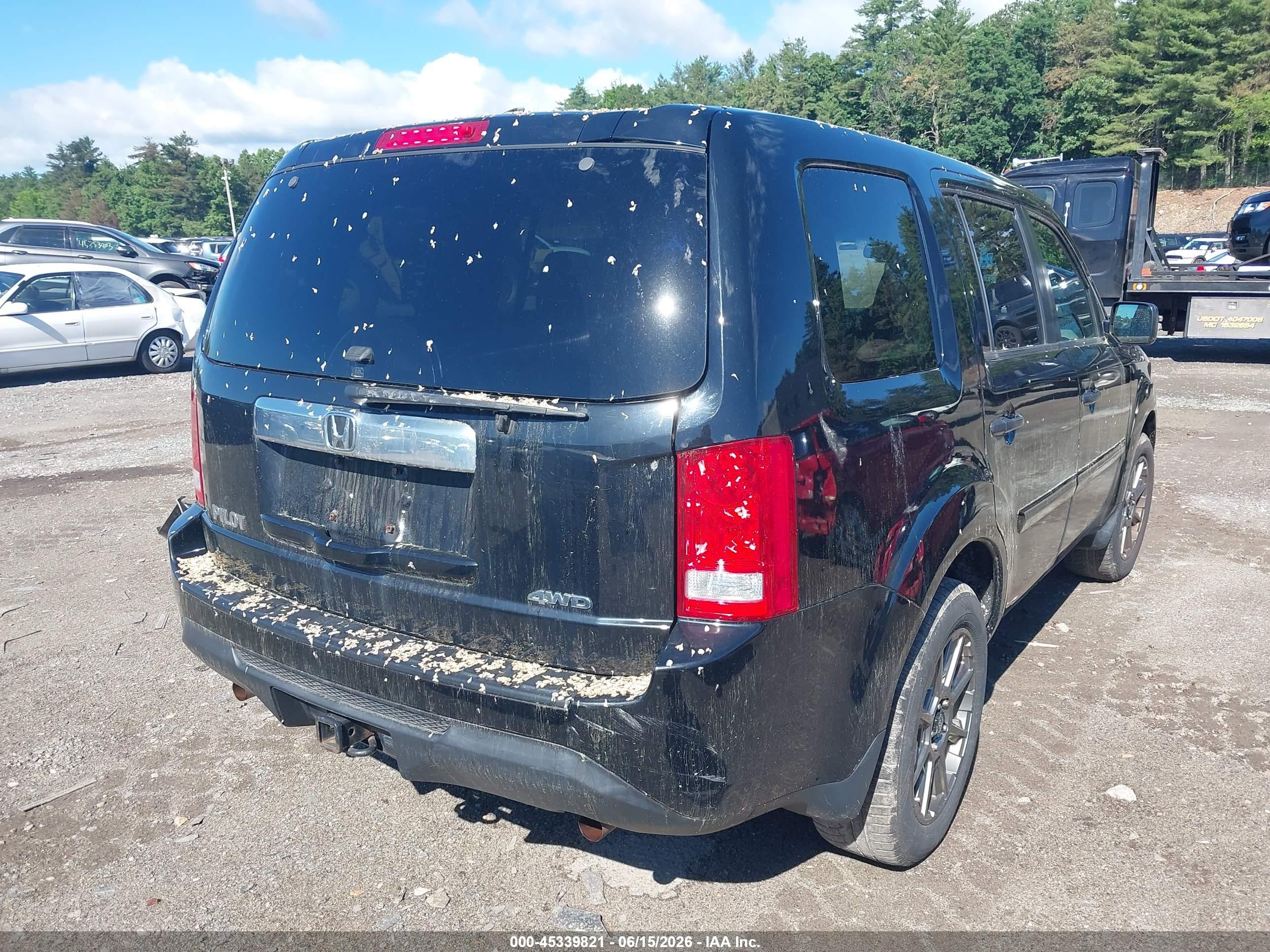 2015 Honda Pilot Lx Black vin: 5FNYF4H28FB044482