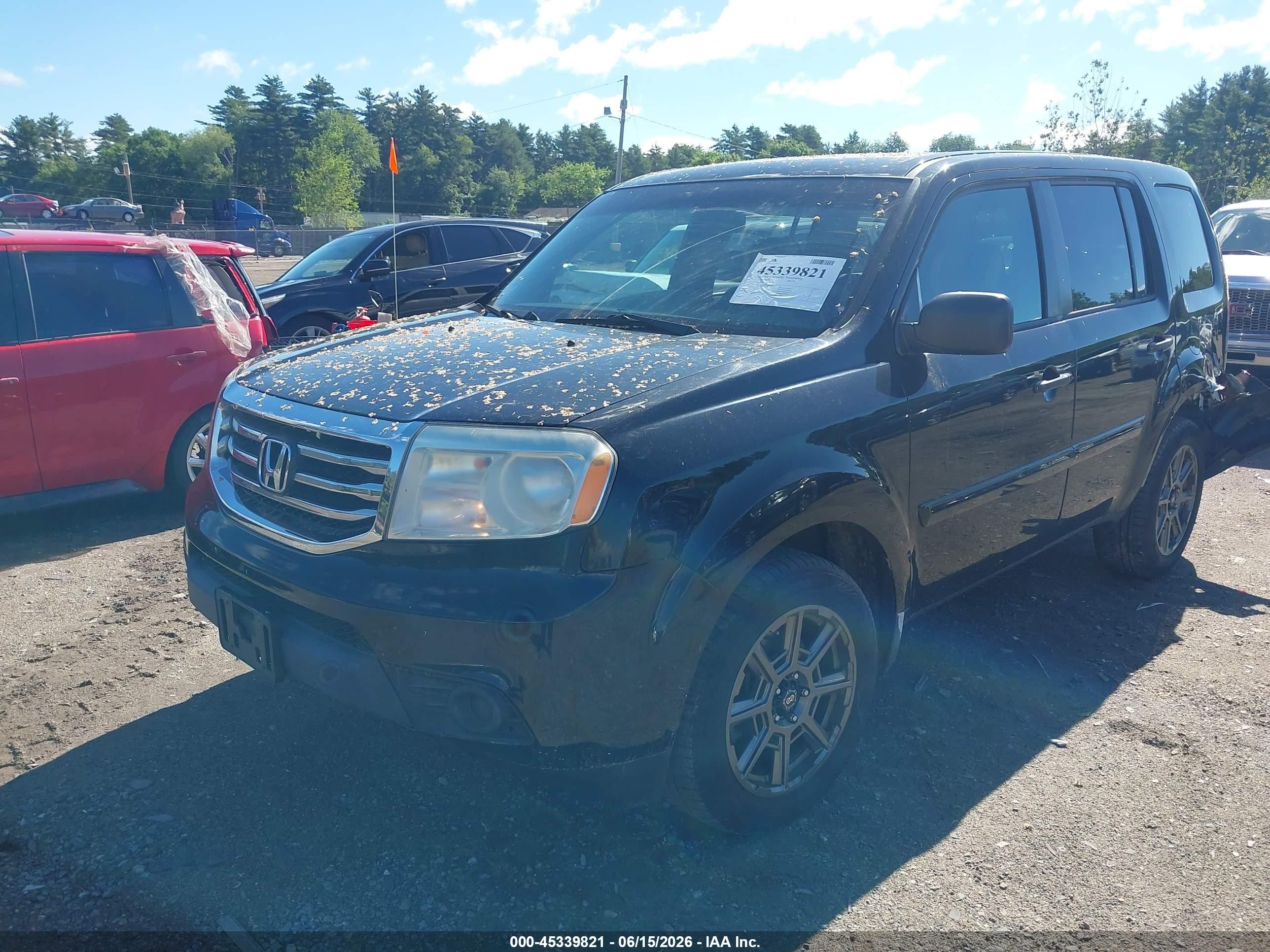 2015 Honda Pilot Lx Black vin: 5FNYF4H28FB044482