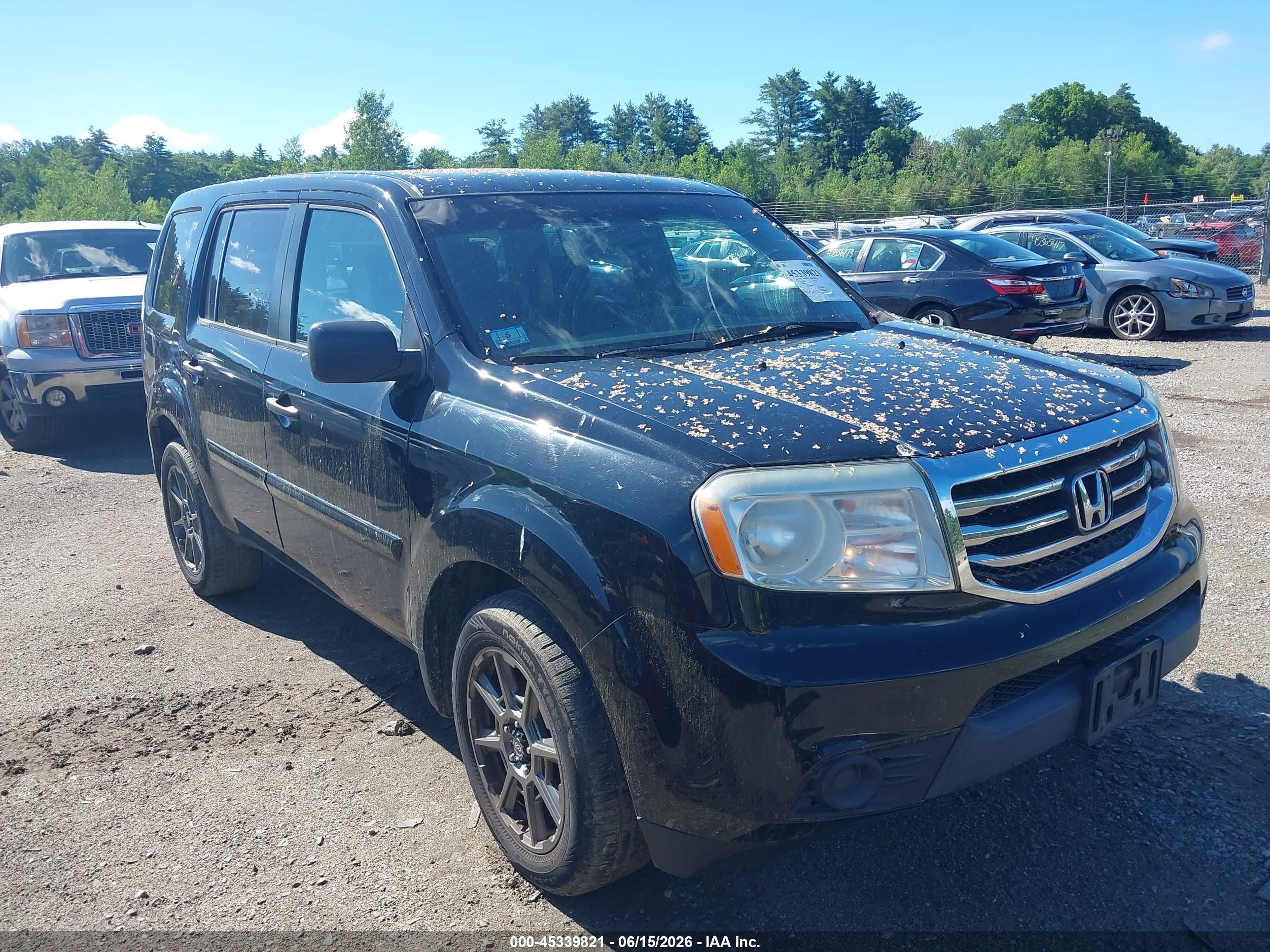2015 Honda Pilot Lx Black vin: 5FNYF4H28FB044482